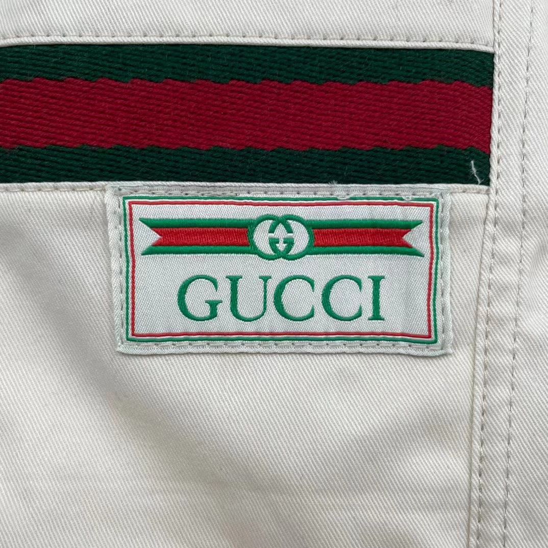 Gucci Gucci beige patch letter skirt Nextarrow-2412 Size 28" / US 6 / IT 42 - 5 Thumbnail