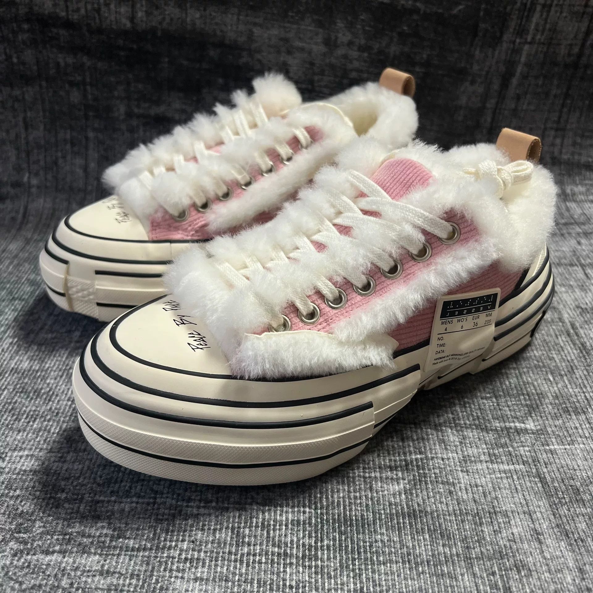 Adidas pink winter warmers plush casual sneakers Size US 6.5 / IT 36.5 - 1 Thumbnail