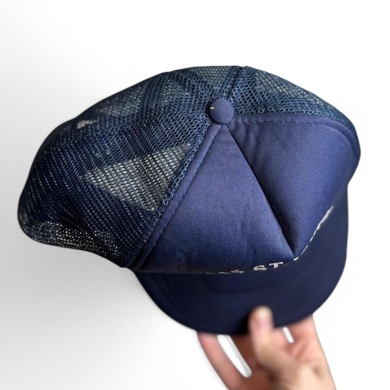 Vintage Vintage 1970s Navy Blue Wolf Trucker Hat Size ONE SIZE - 5 Thumbnail
