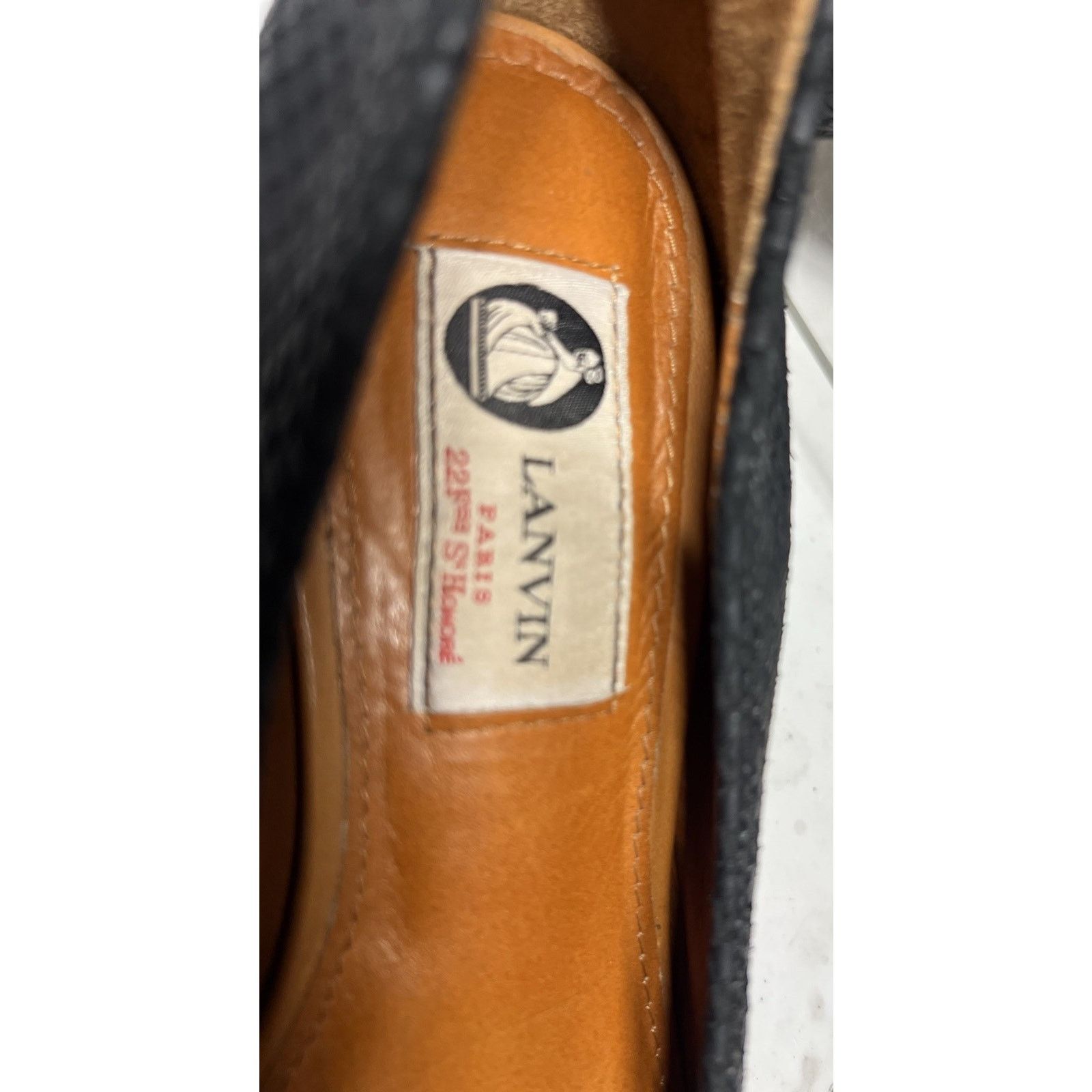 Lanvin Lanvin Black Block Heel Ballerina Nubuck Leather 7.5 Size US 7.5 / IT 37.5 - 8 Thumbnail