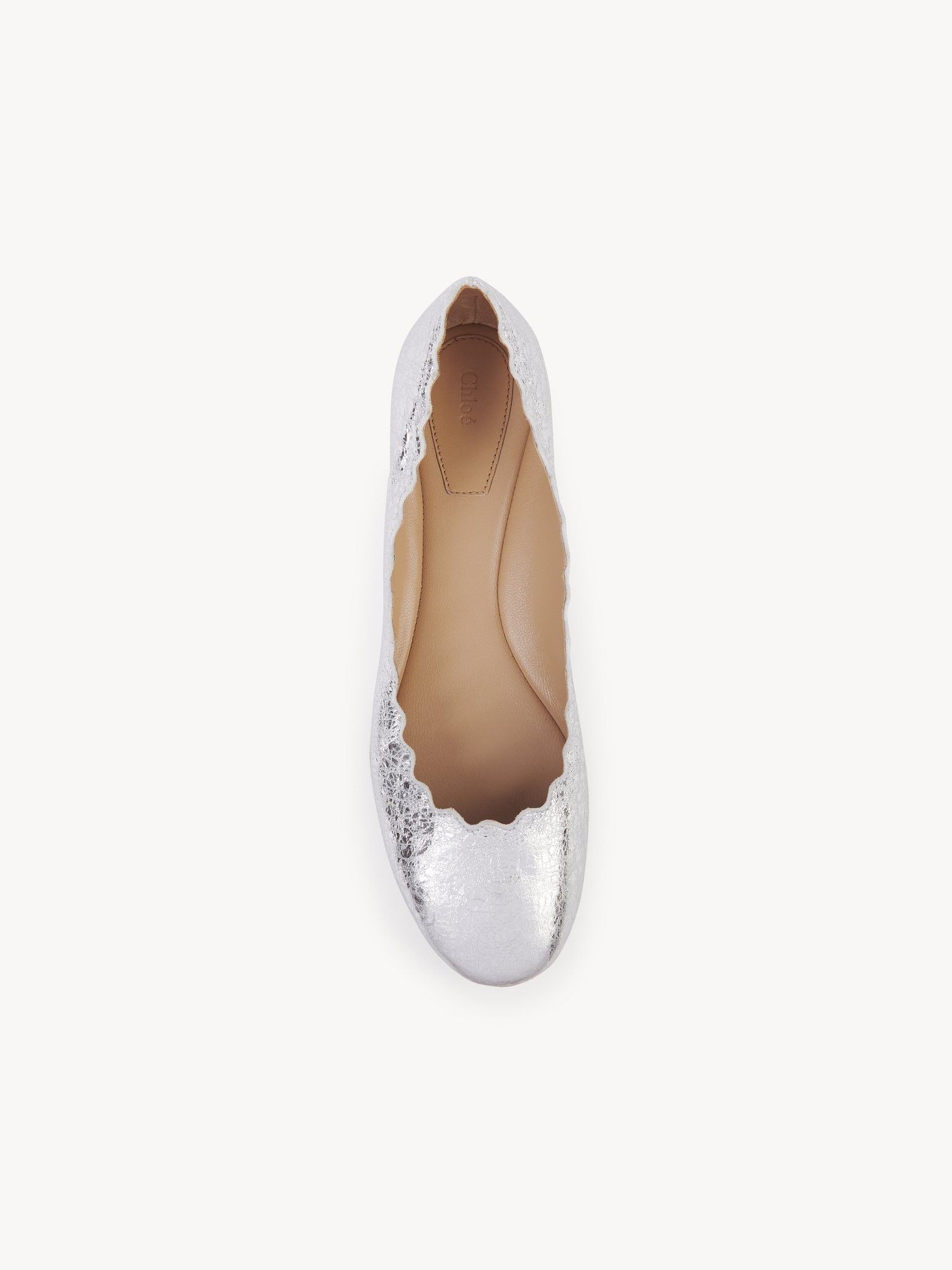 Chloe o1loc1c1024 Lauren Ballerinas in Silver Size US 9 / IT 39 - 3 Thumbnail