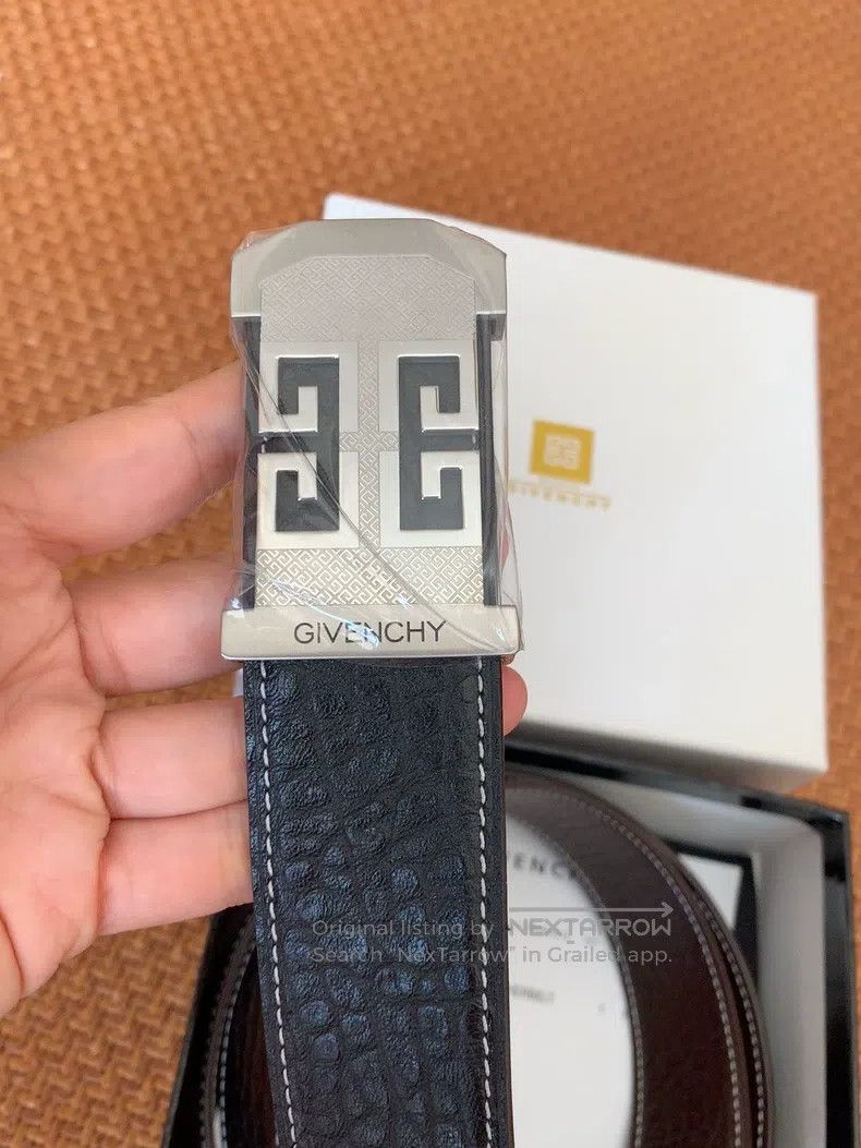 Givenchy Givenchy Black Crocodile Pattern Belt Size ONE SIZE - 2 Thumbnail