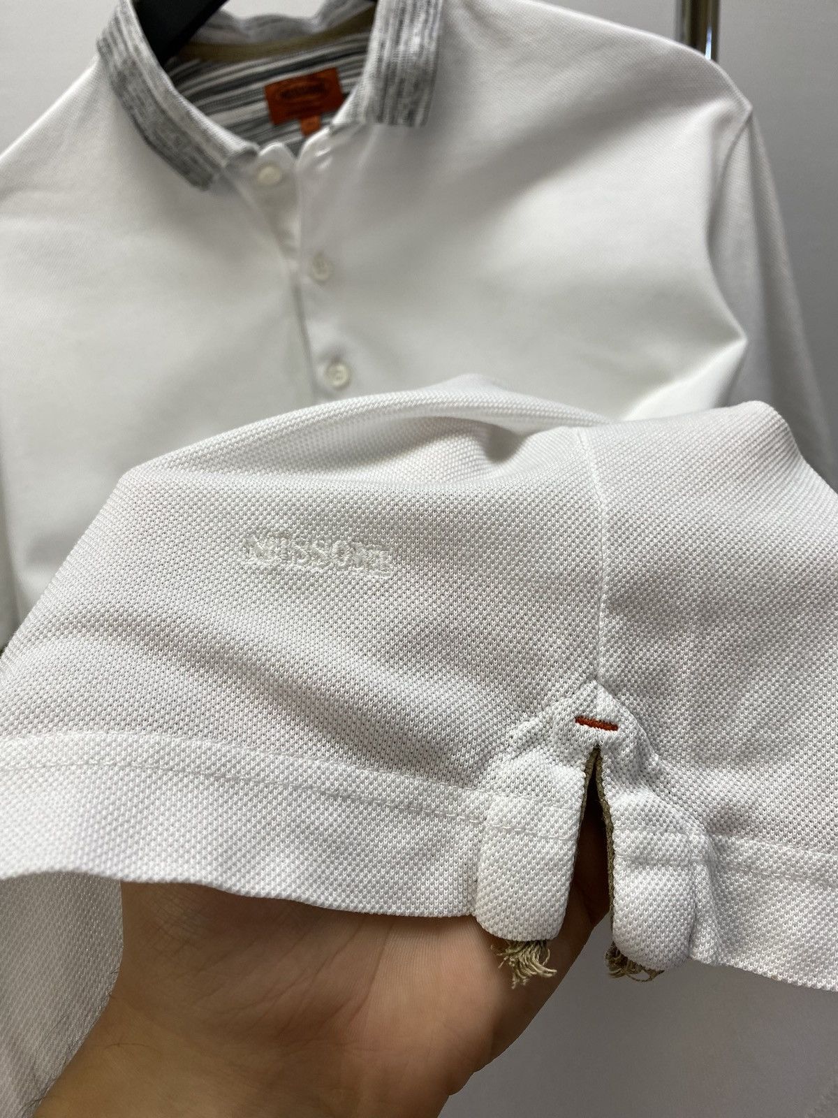 Missoni Vintage Missoni Polo T Shirt Men’s M White Styled Luxury Size US M / EU 48-50 / 2 - 7 Thumbnail