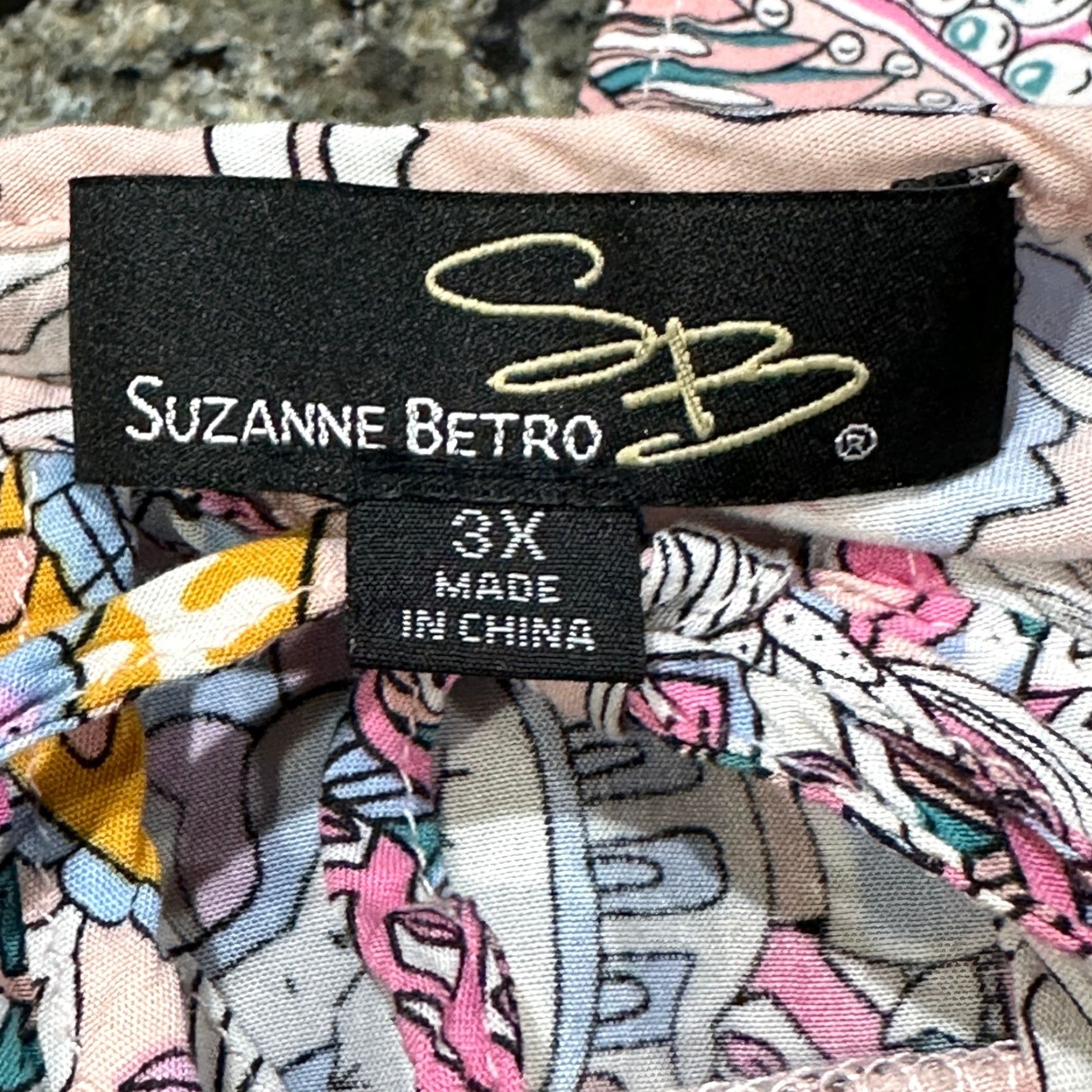 Vintage Suzanne Betro Blouse Plus 3X Pink Paisley Boho Tunic Long Sleeve Casual Womens Shirt Blouse Ceramic? Size XXL / US 16-18 / IT 52-54 - 5 Thumbnail