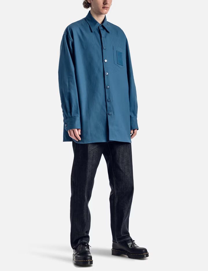 Raf Simons o1y0325 Logo Solid Color Shirt in Blue Size US S / EU 44-46 / 1 - 5 Thumbnail