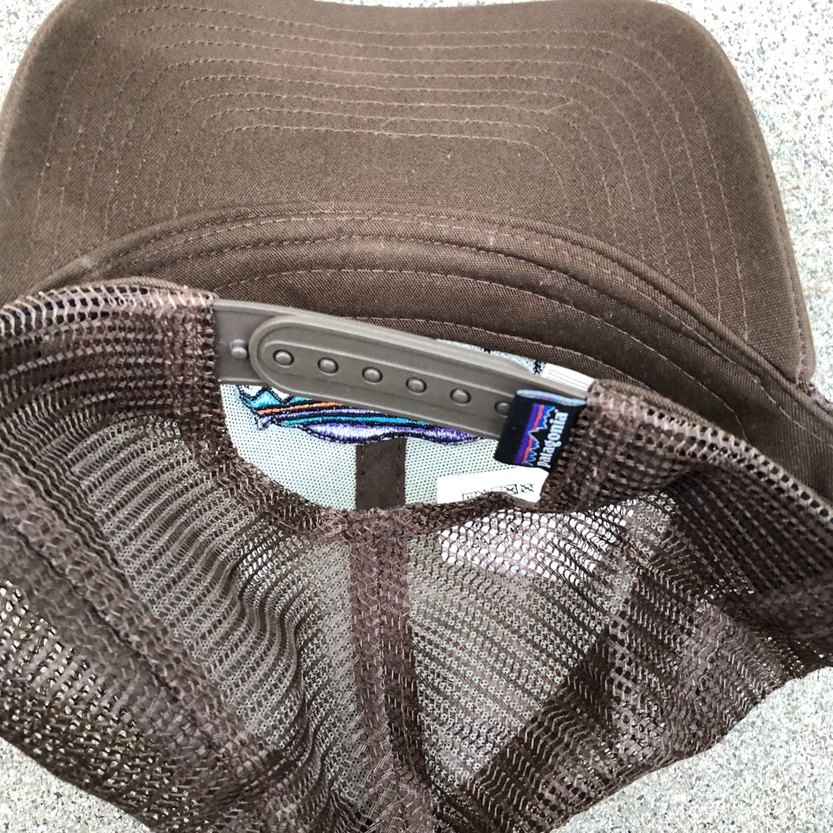 Patagonia PATAGONIA Bear Logo Trucker Hat Men's Snapback Brown Adjustable Cap One Size Brown Hat Mens Trucker Cap Size ONE SIZE - 7 Thumbnail