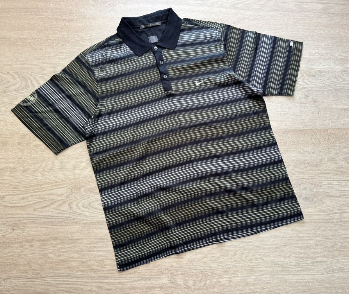 Nike Vintage 00’s Nike x Tiger Woods y2k Stripes Rare Polo Shirt Size US L / EU 52-54 / 3 - 1 Thumbnail