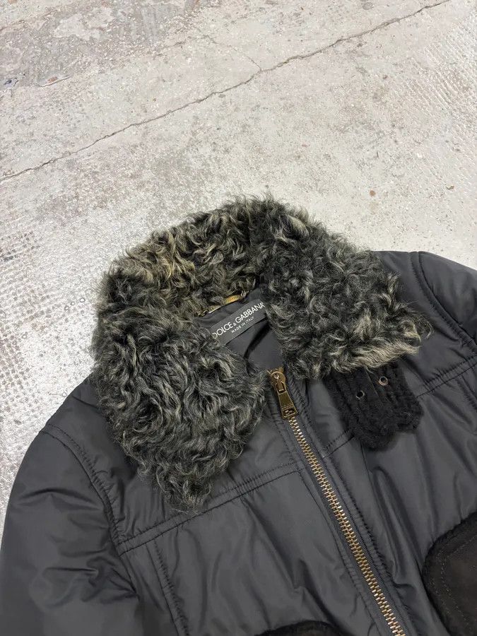 Dolce & Gabbana FW2009 Dolce & Gabbana Hybrid Nylon Shearling Black Jacket Size XS / US 0-2 / IT 36-38 - 4 Thumbnail