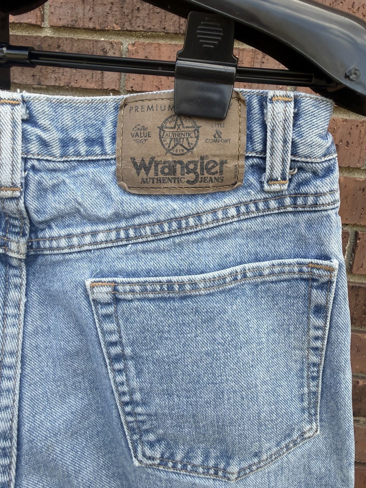 Wrangler Vintage 90s Wrangler Authentic Jeans Altered to Cropped Size 29" - 6 Thumbnail