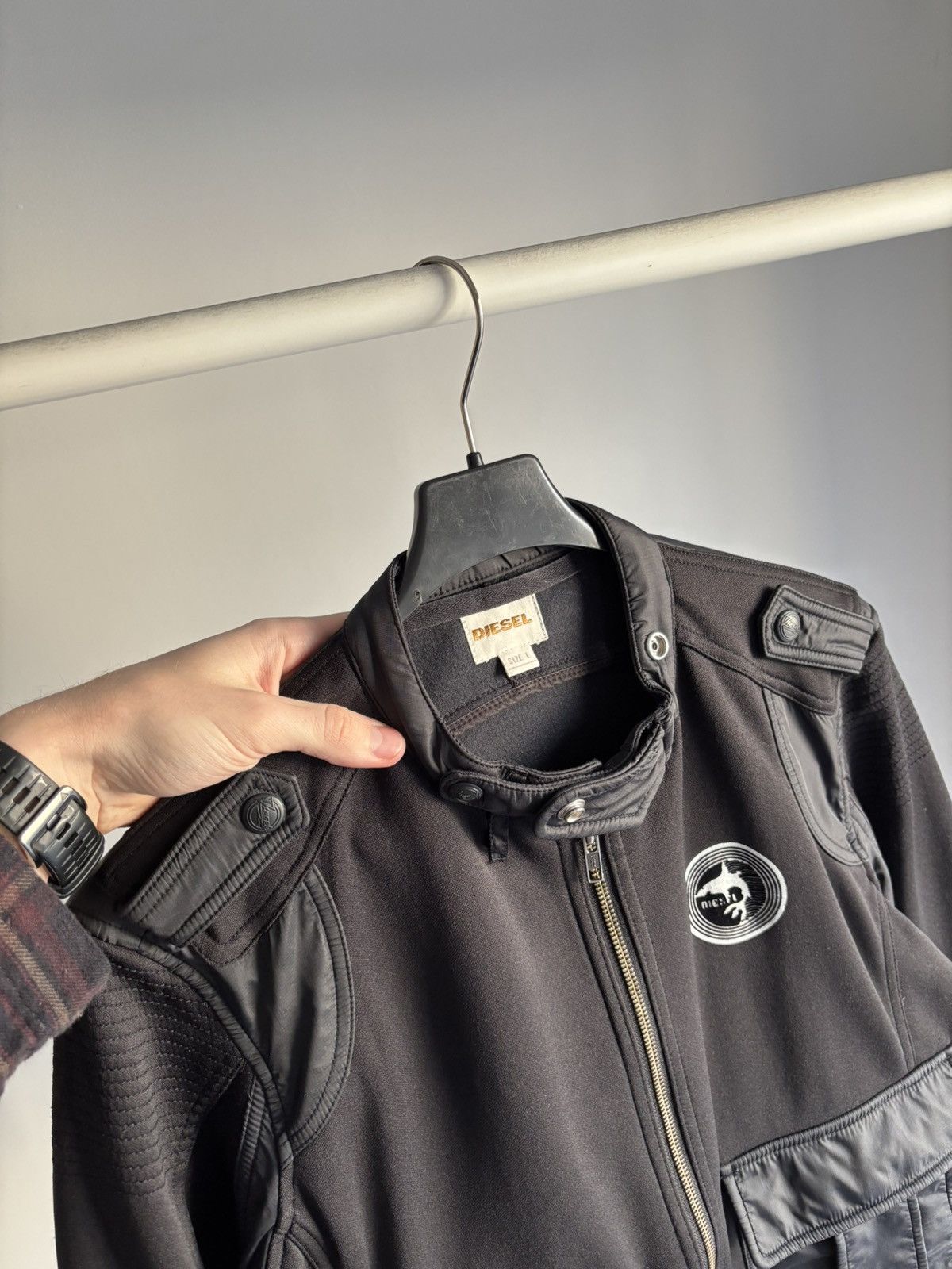 Diesel Vintage Diesel Bomber Jacket Nylon Panels Design Size US L / EU 52-54 / 3 - 4 Thumbnail