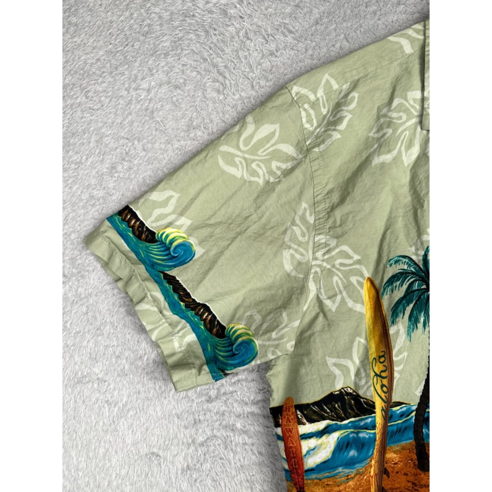 Vintage VINTAGE Favant Shirt Men 2XL Green SurfBoard Beach Palm Button Cotton Hawaiian READ Size US XXL / EU 58 / 5 - 3 Thumbnail