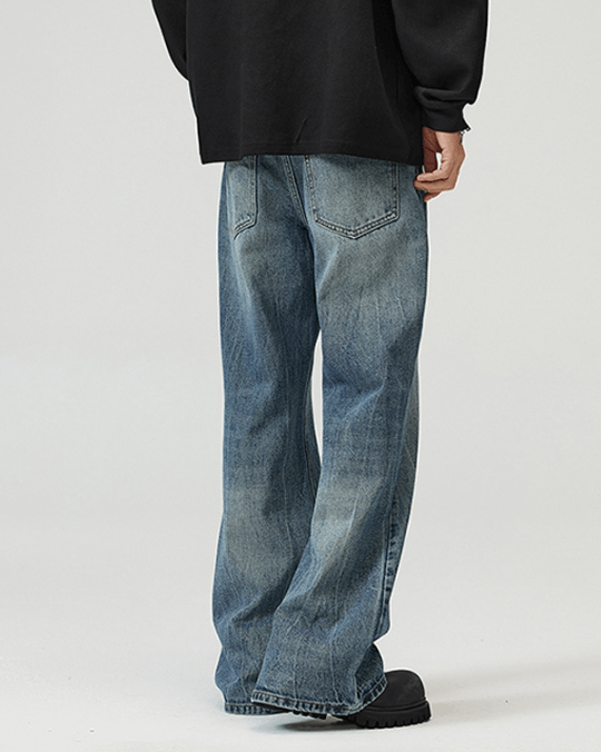 Japanese Brand × Jean Lightning pattern cleanfit wide-leg flared jeans Size US 34 / EU 50 - 5 Thumbnail