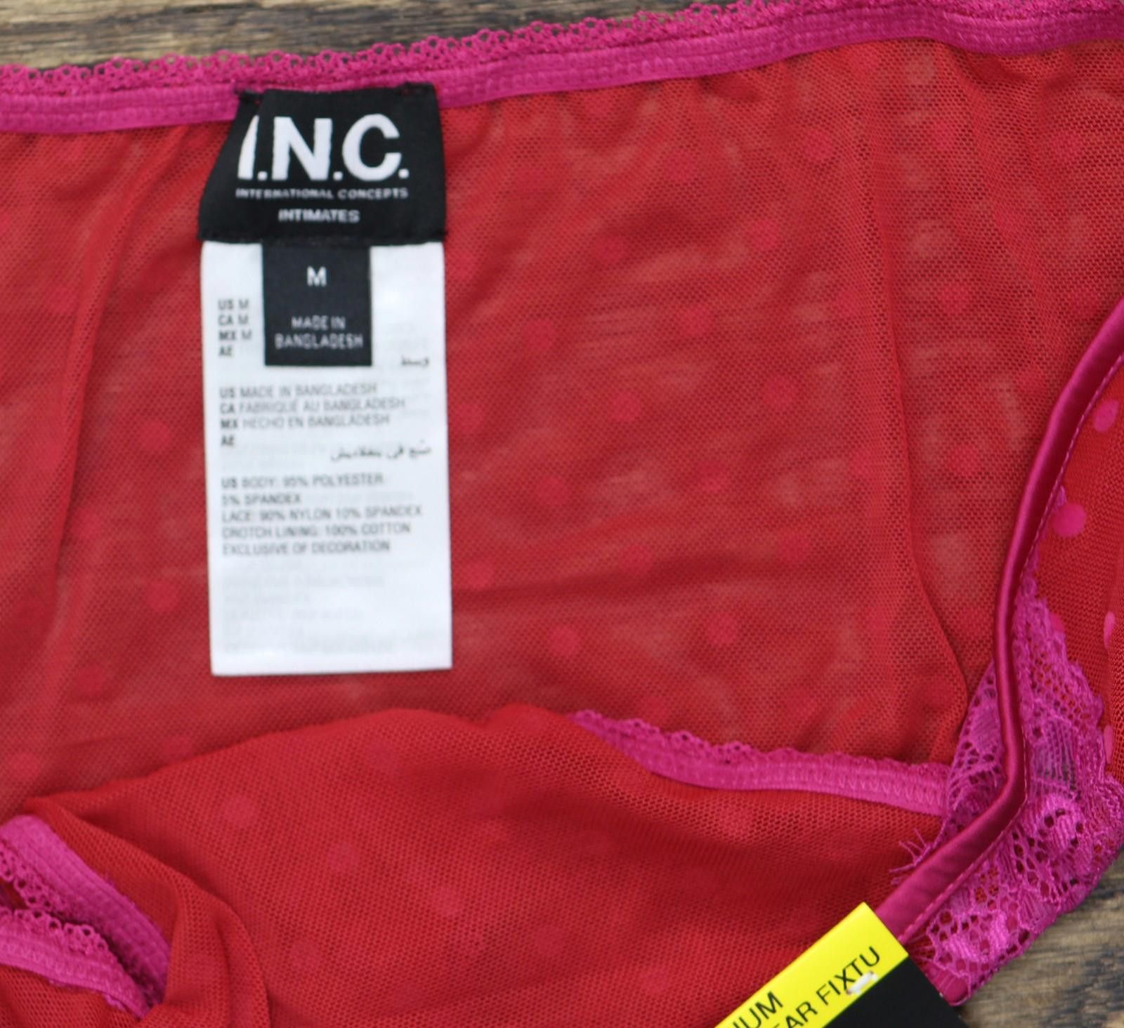 Other Nwt Inc International Concepts Mesh Underwear Crimson Red M Size ONE SIZE - 4 Thumbnail