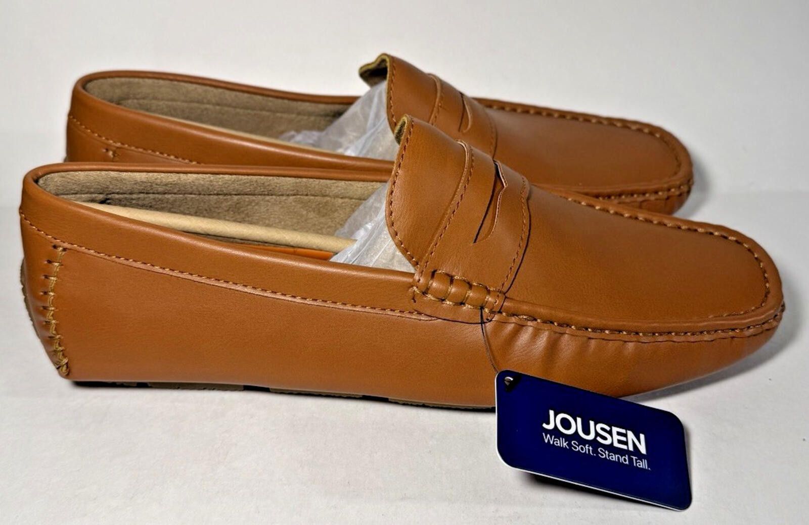 Other JOUSEN Loafers Casual Soft Penny Boat Shoes Brown AMY802A Size US 11 / EU 44 - 1 Thumbnail