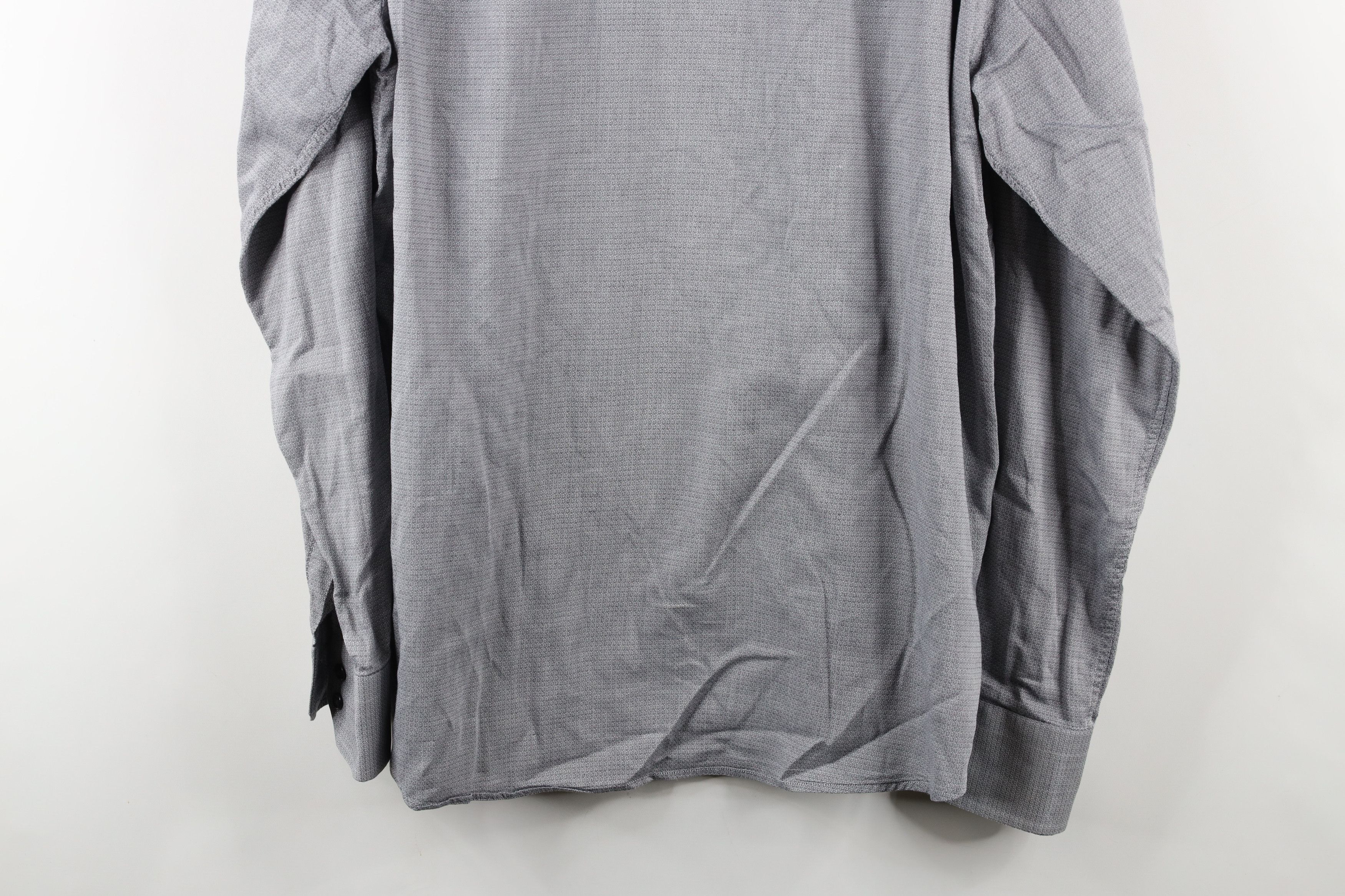 Hugo Boss × Vintage Vintage Hugo Boss Geometric Collared Button Dress Shirt Gray Size US M / EU 48-50 / 2 - 13 Thumbnail
