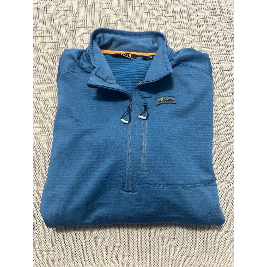 Orvis Orvis blue ribbed quarter zip pullover size L Size US L / EU 52-54 / 3 - 1 Thumbnail