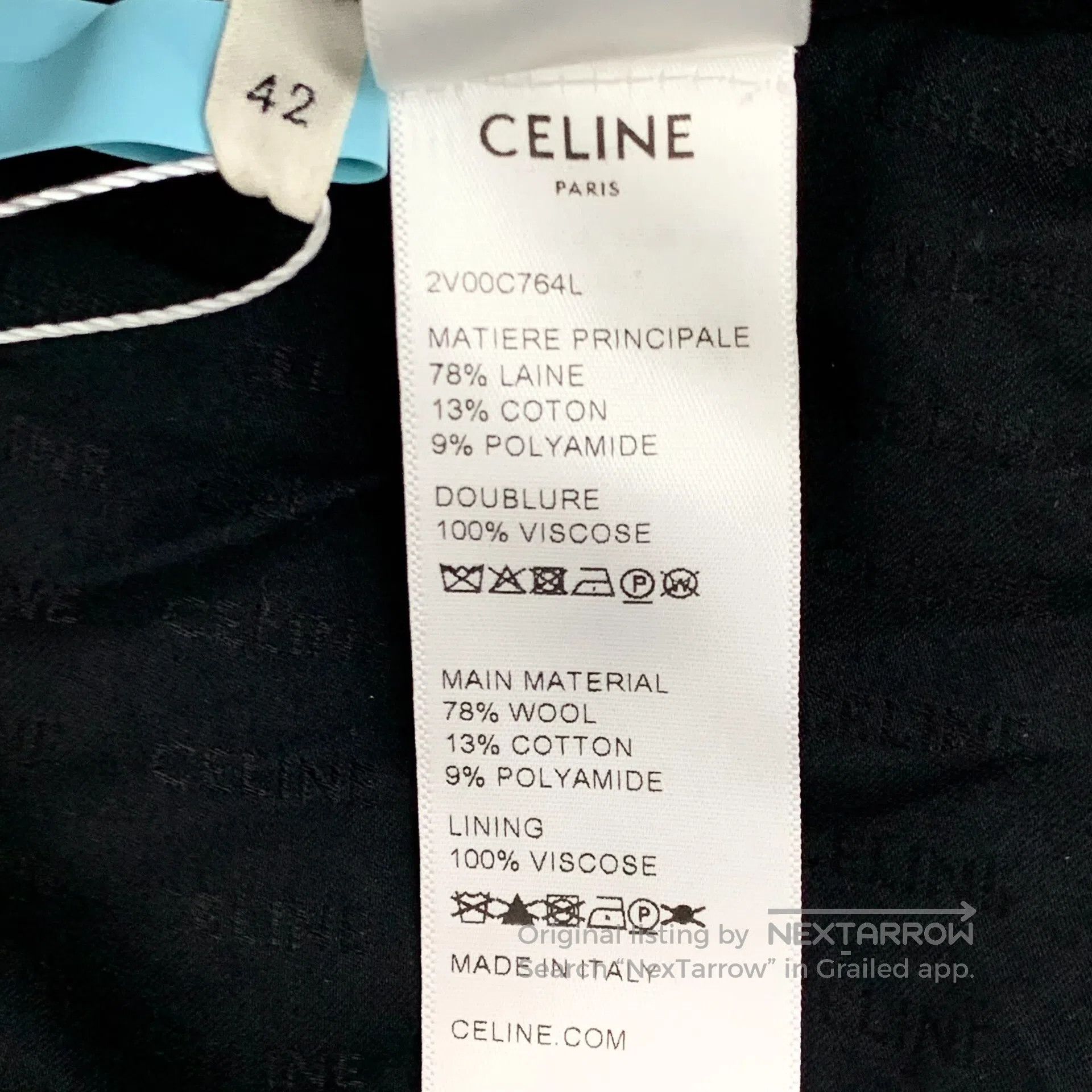 Celine CELINE Black Wool Crew Neck Single Breasted Long Sleeve Wo Size M / US 6-8 / IT 42-44 - 8 Thumbnail