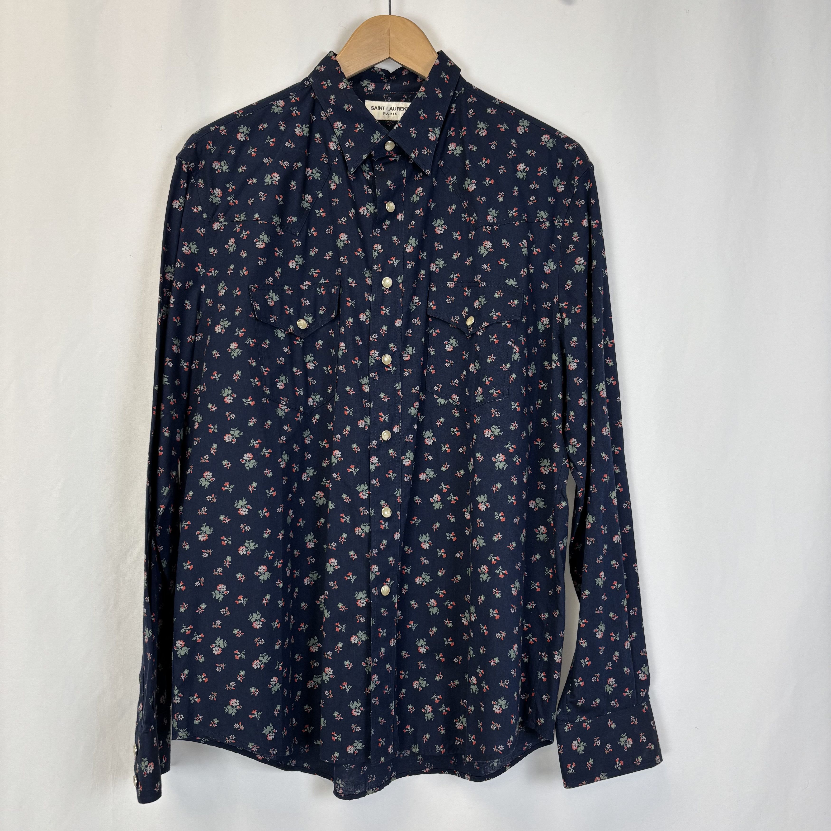 Saint Laurent Paris Saint Laurent Floral Shirt Size US L / EU 52-54 / 3 - 1 Thumbnail