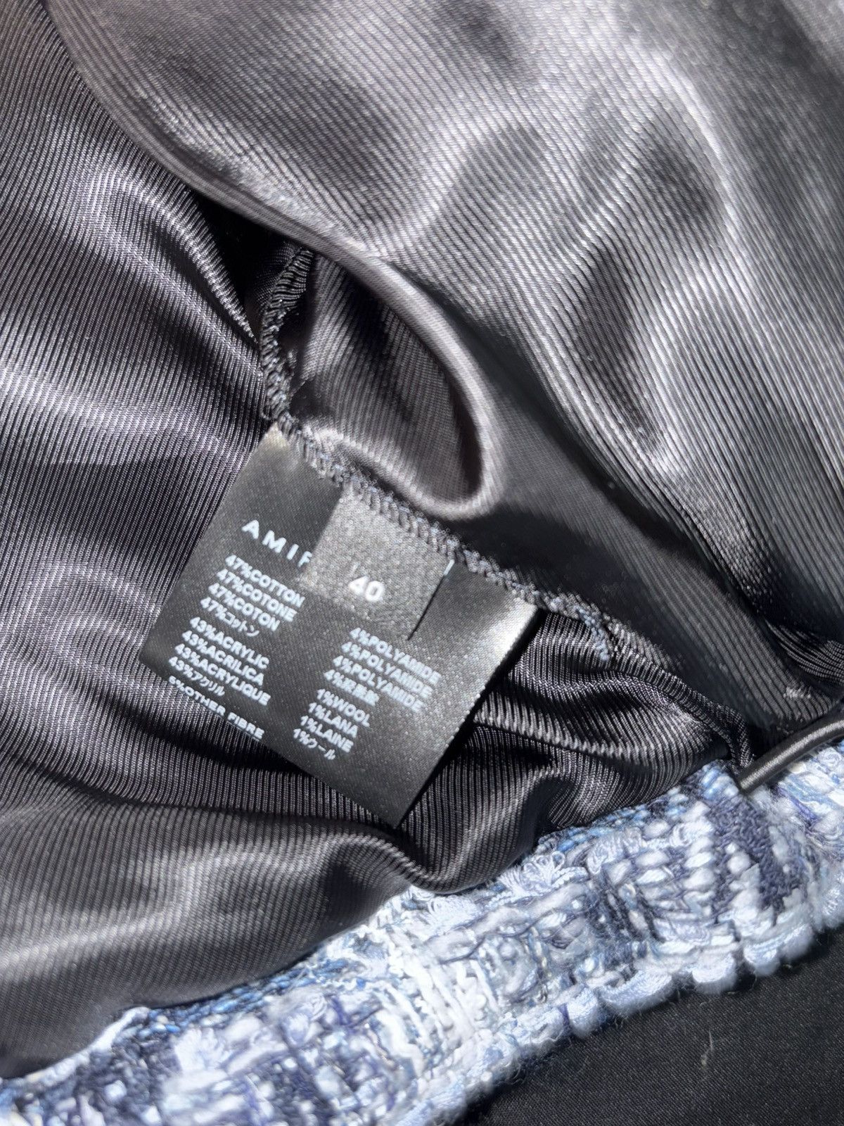 Amiri Amiri Bouclé Cropped Plaid Jacket Size S / US 4 / IT 40 - 4 Thumbnail