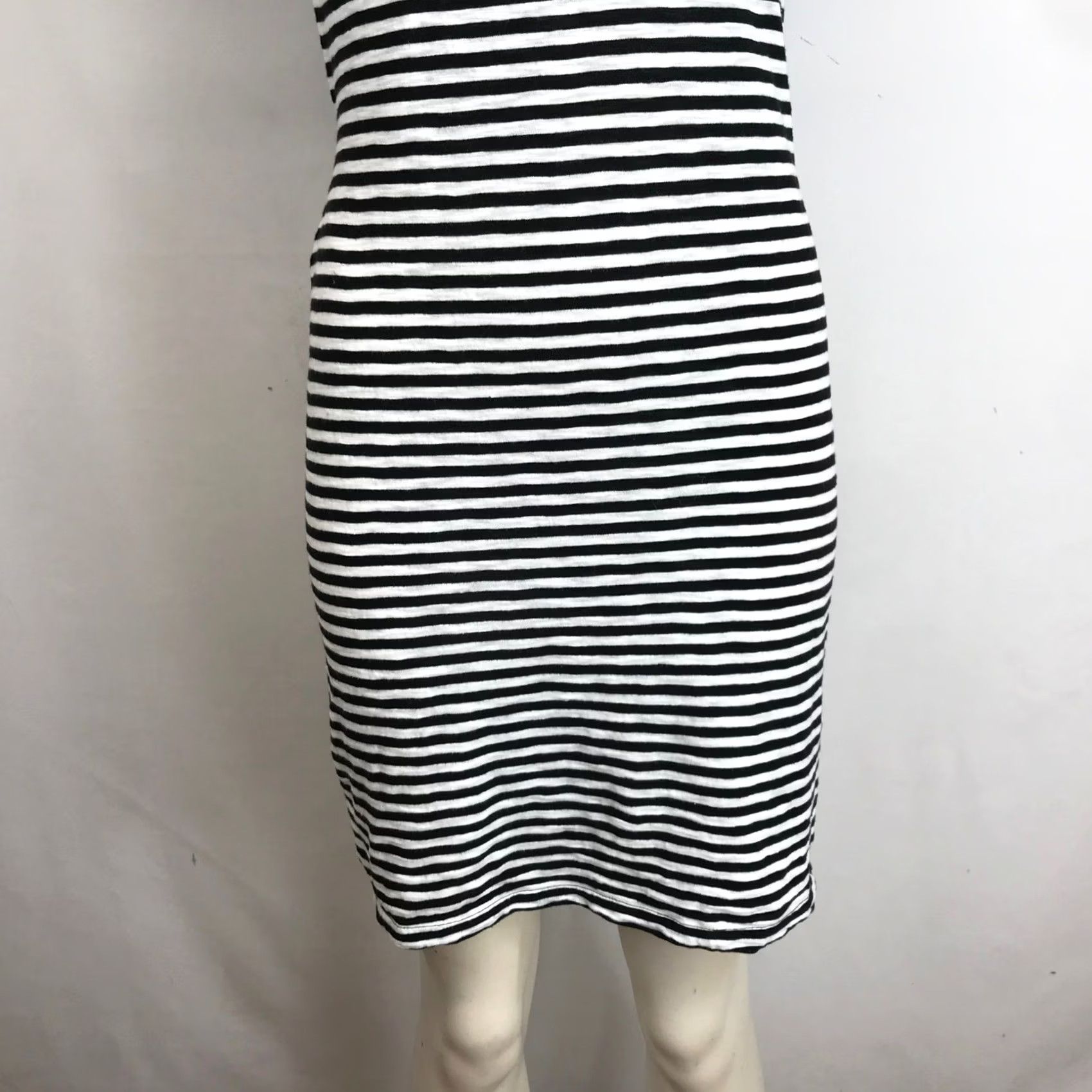 J.Crew J. Crew Striped Knit T Shirt Dress Tie Waist Short Sleeve Black White XXS Womens Size XXS / US 00 / IT 34 - 3 Thumbnail