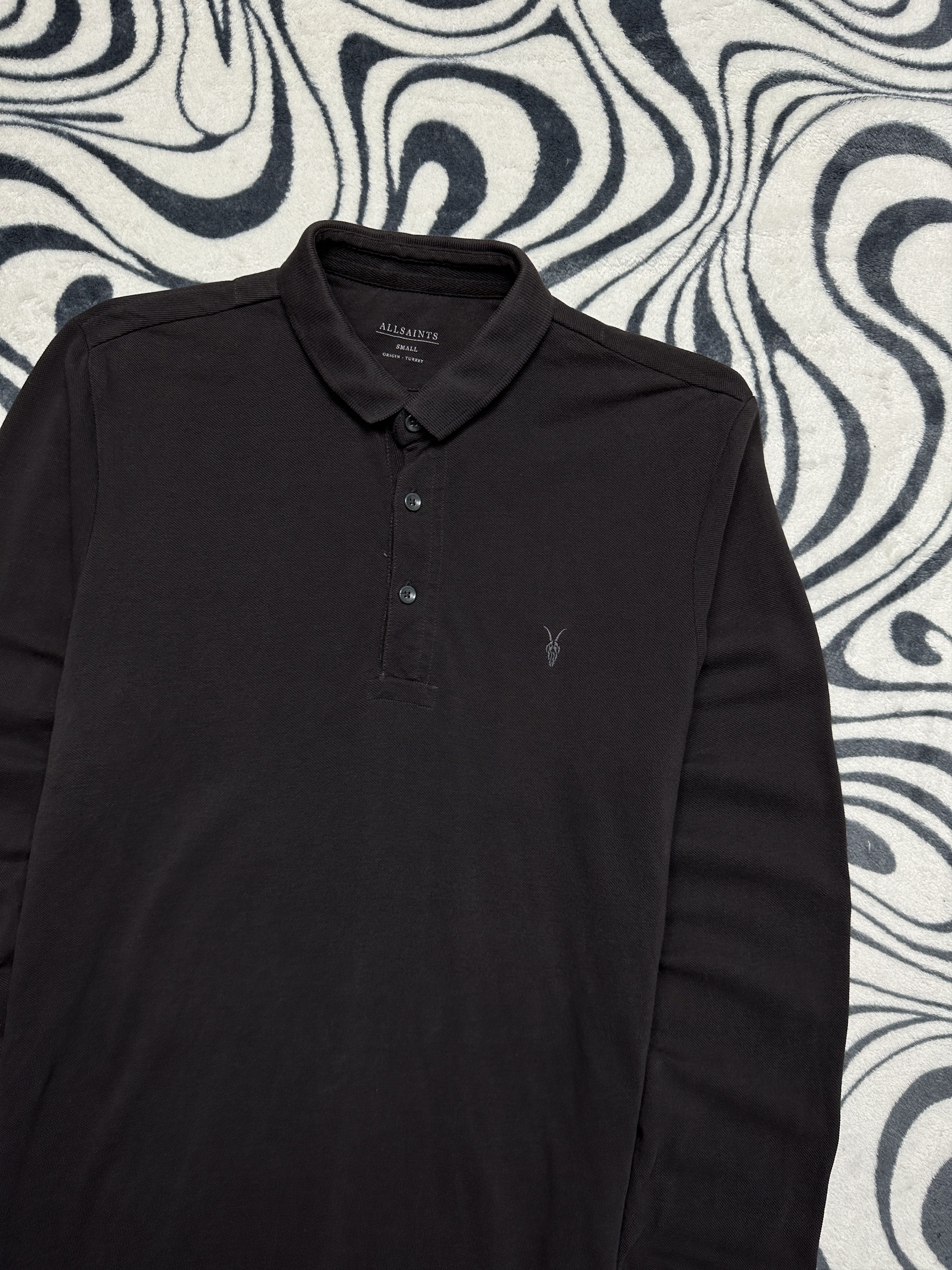 Allsaints Allsaints Mens Sandringham Long Sleeve Polo Shirt Size US S / EU 44-46 / 1 - 2 Thumbnail