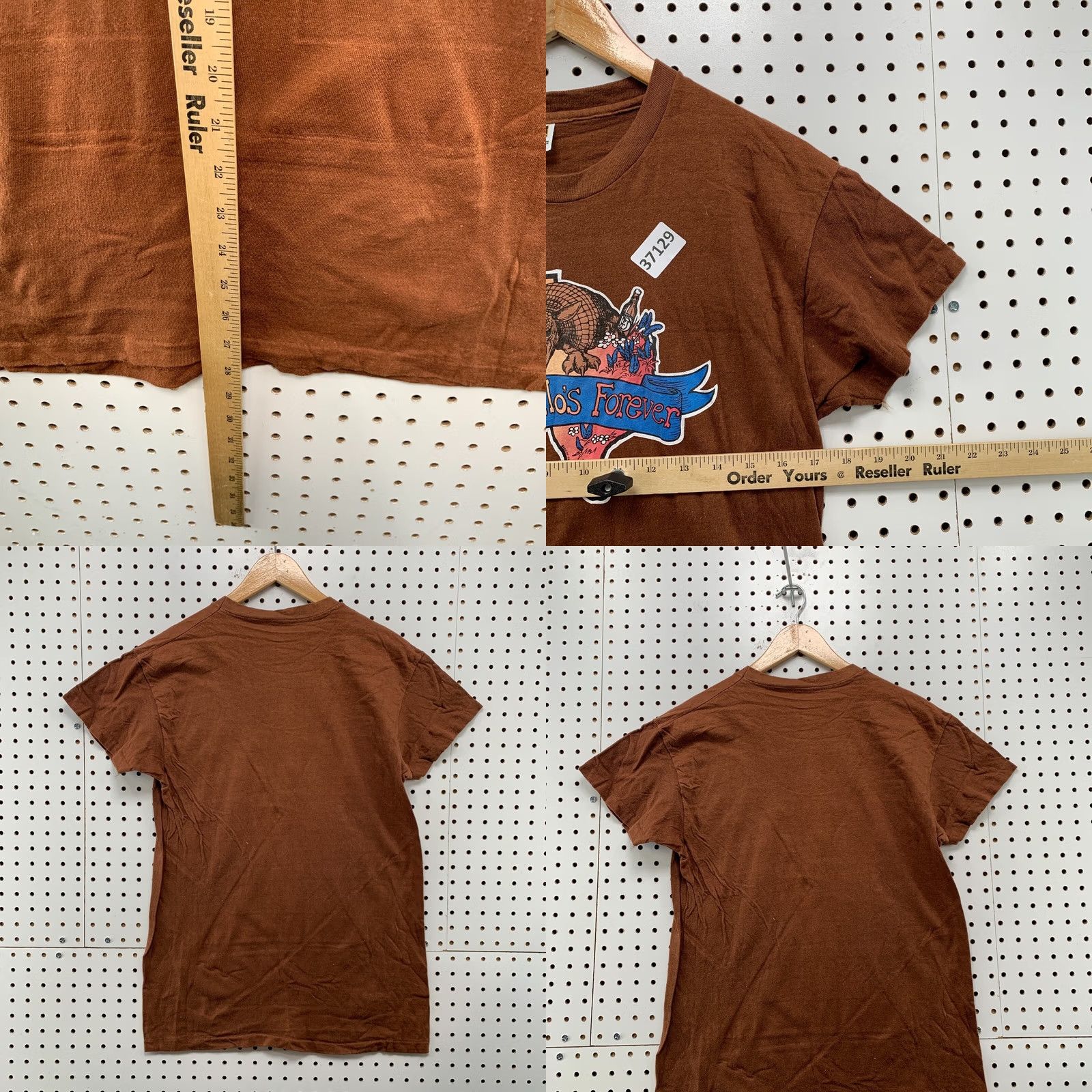 Hanes VINTAGE Hanes Armadillo Forever Texas Shirt XL Brown Men T-Shirt Graphic Print 70s USA Size US XL / EU 56 / 4 - 8 Thumbnail