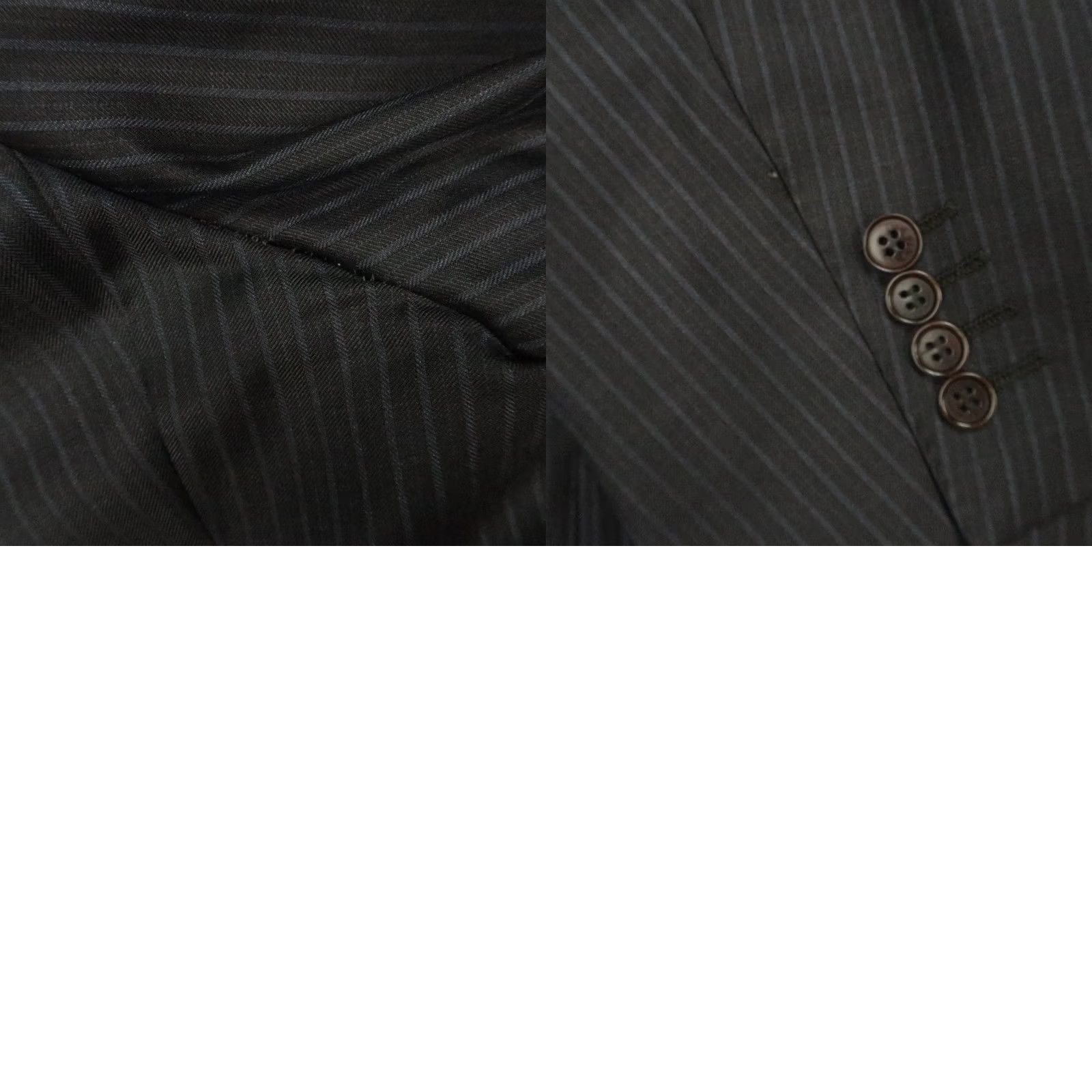 Canali VINTAGE Canali Blazer Mens 46R Gray Wool Striped Sport Coat Jacket Italy Size 46R - 10 Thumbnail