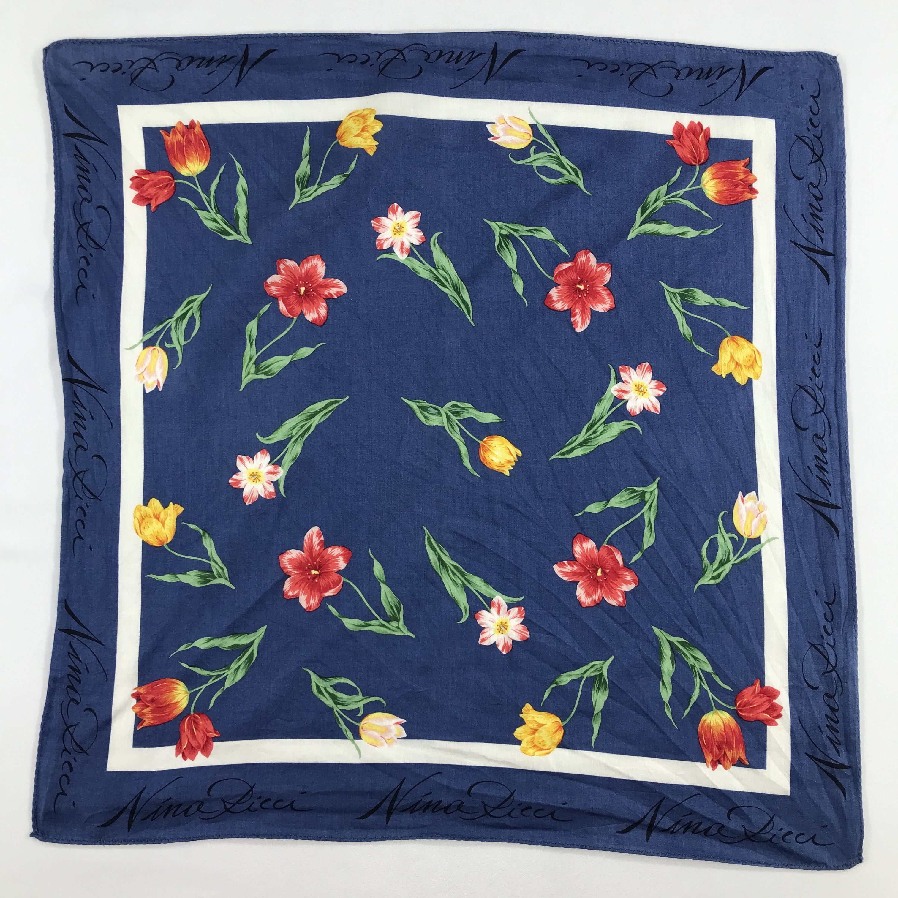 Nina Ricci × Vintage Nina Ricci Bandana / Handkerchief / Neckerchief - S2362 Size ONE SIZE - 1 Thumbnail