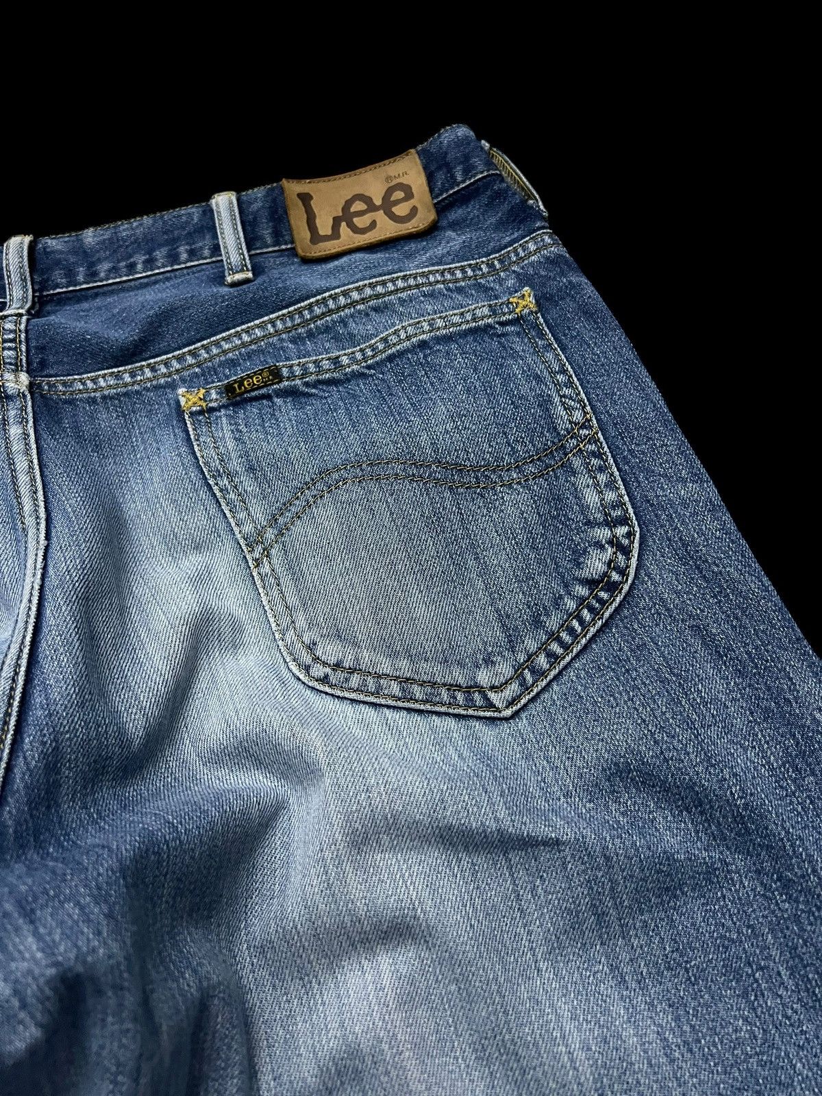 Lee 🌈80s Lee Riders Baggy Distress Zipper Jean Size US 35 - 10 Thumbnail