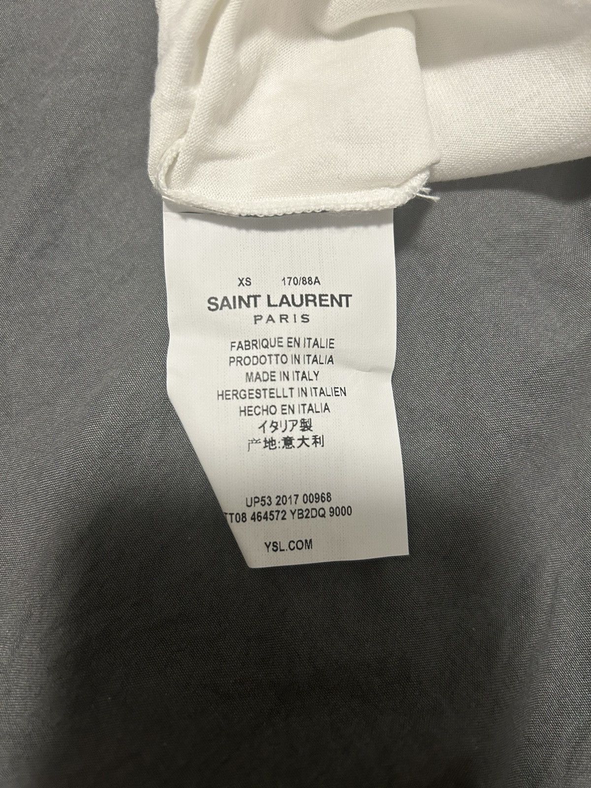 Yves Saint Laurent White Saint Laurent T Shirt Size US XS / EU 42 / 0 - 4 Thumbnail