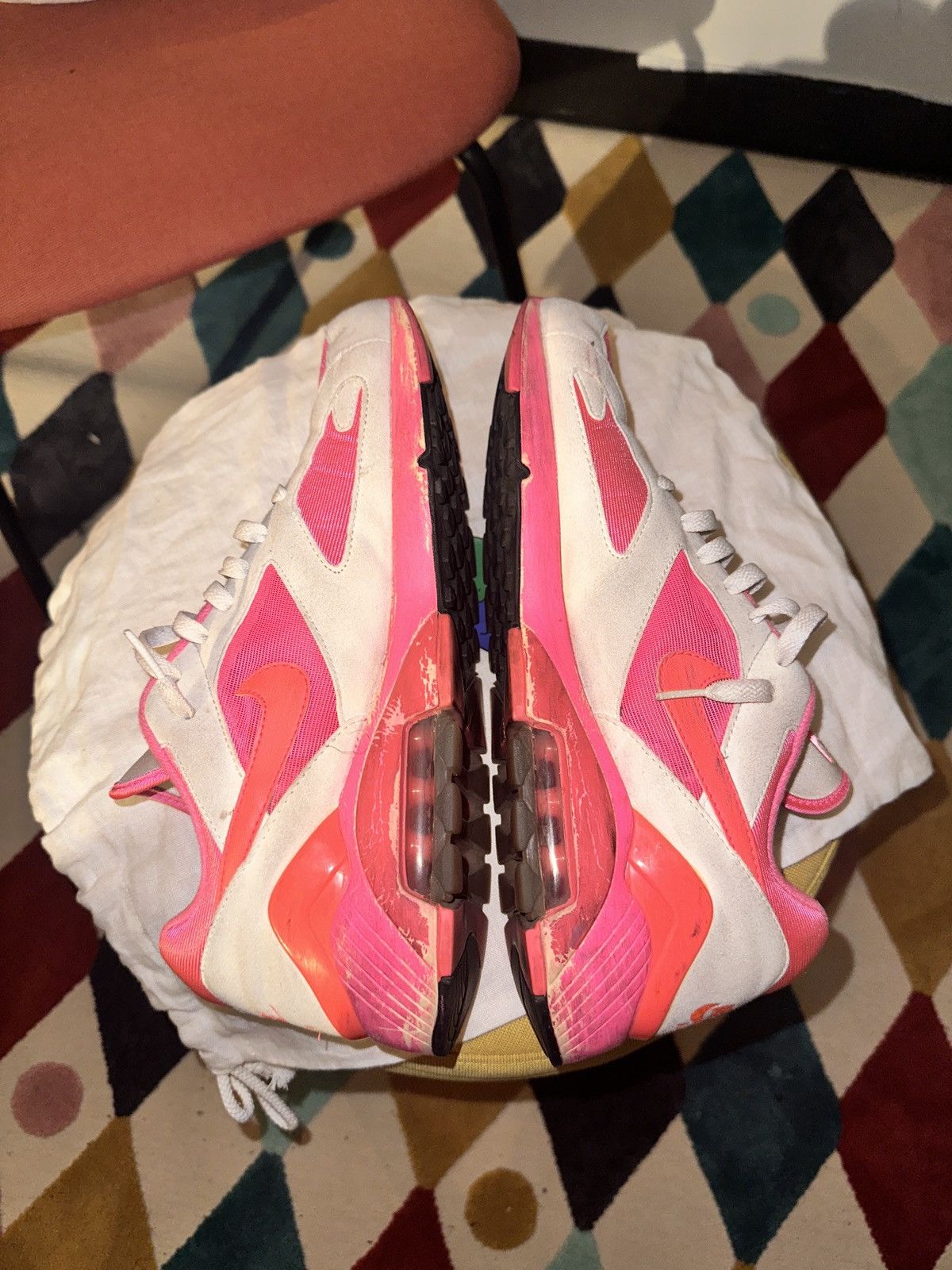 Comme des Garcons × Comme des Garcons Homme Plus × Nike Comme Des Garçons Homme Plus Nike Air Max 180 Pink + White 🌸 Size US 11 / EU 44 - 7 Thumbnail