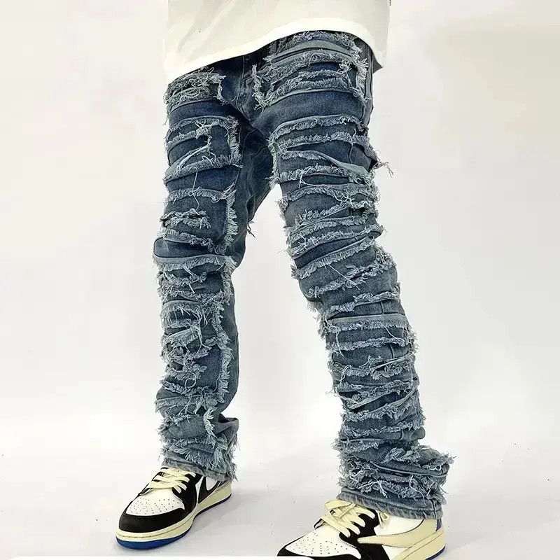 Japanese Brand Hip Hop Loose Denim Trousers Vibe Style Size US 32 / EU 48 - 1 Thumbnail