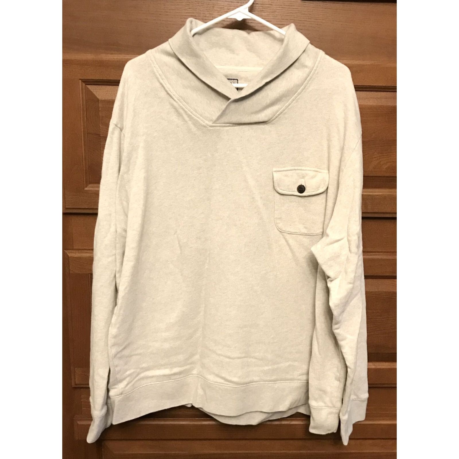 Pendleton Surf Pendleton L/S Cowl Neck Sweatshirt Mens Grey XXL 2X button pocket 1560 - Vintage No Size US XXL / EU 58 / 5 - 2 Thumbnail