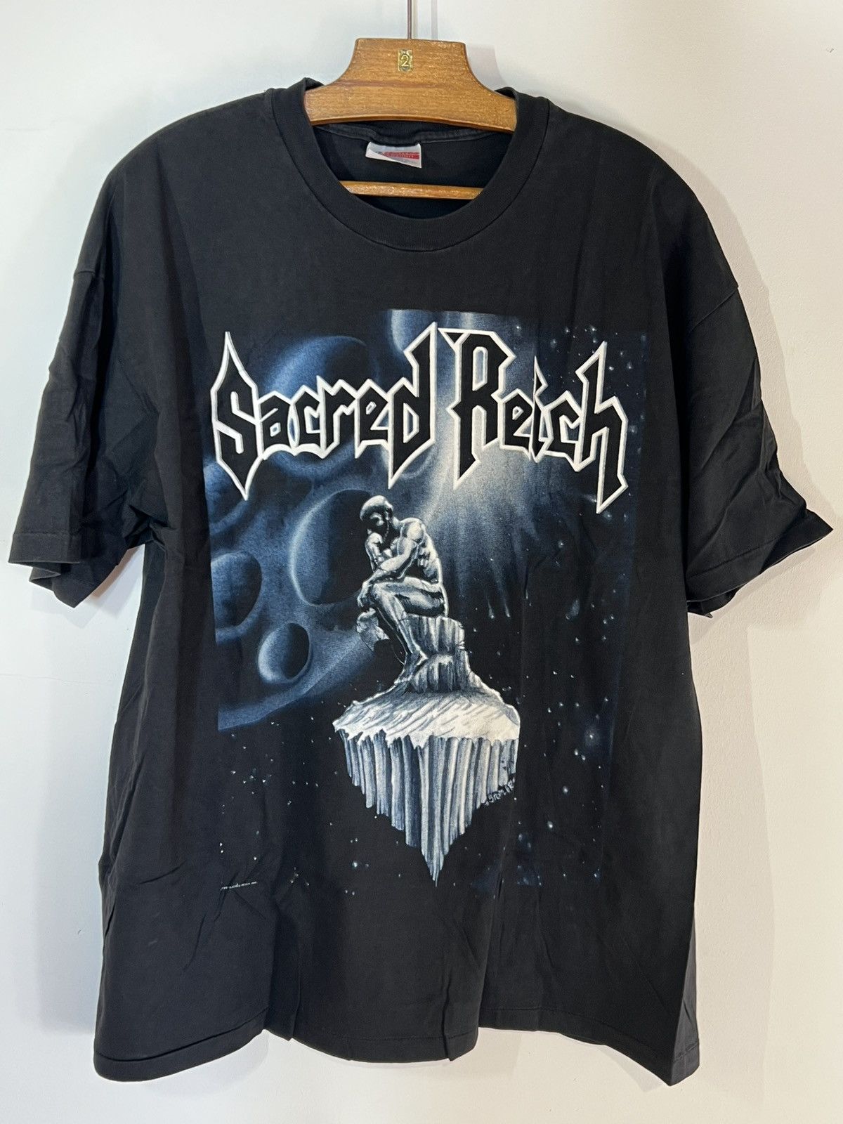 Band Tees Sacred Reich early 90s vintage shirt Size US XL / EU 56 / 4 - 1 Thumbnail