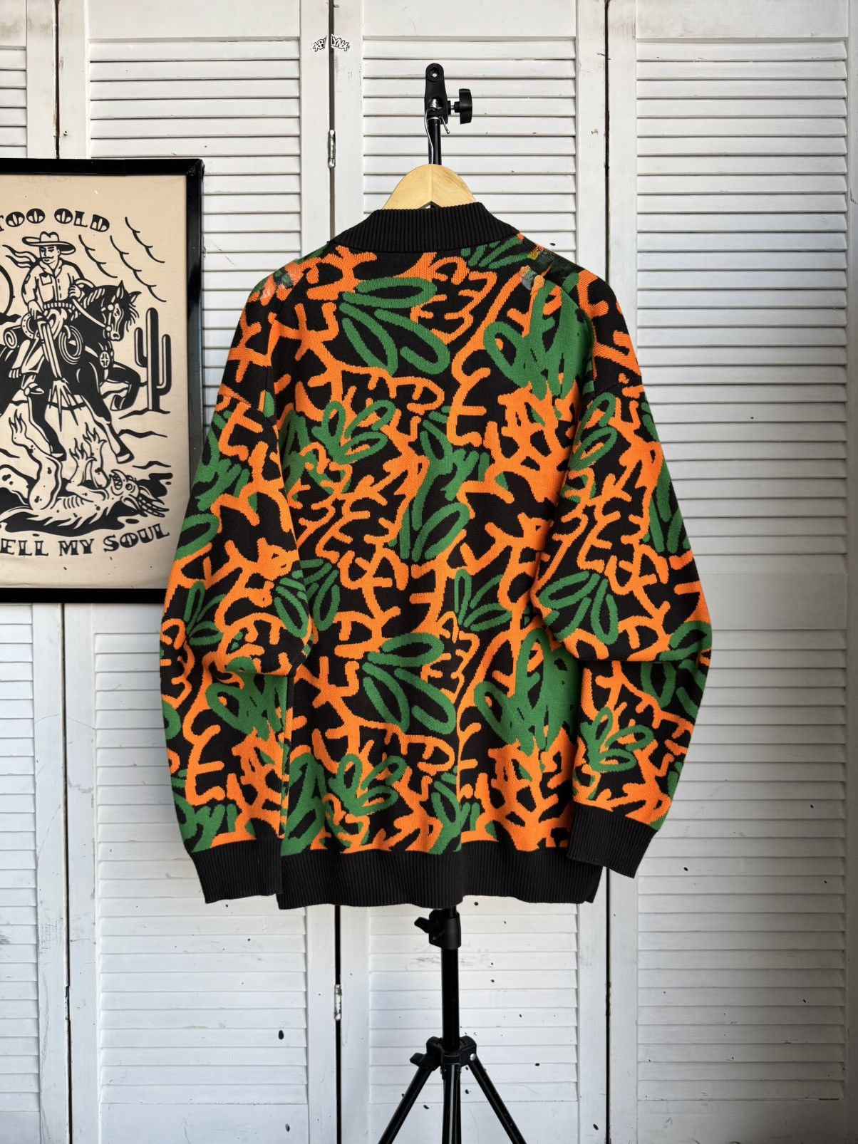 Carrots by Anwar Carrots Puma x Carrots Cardigan Knit Sweater Graphic Orange Pattern Size US M / EU 48-50 / 2 - 5 Thumbnail