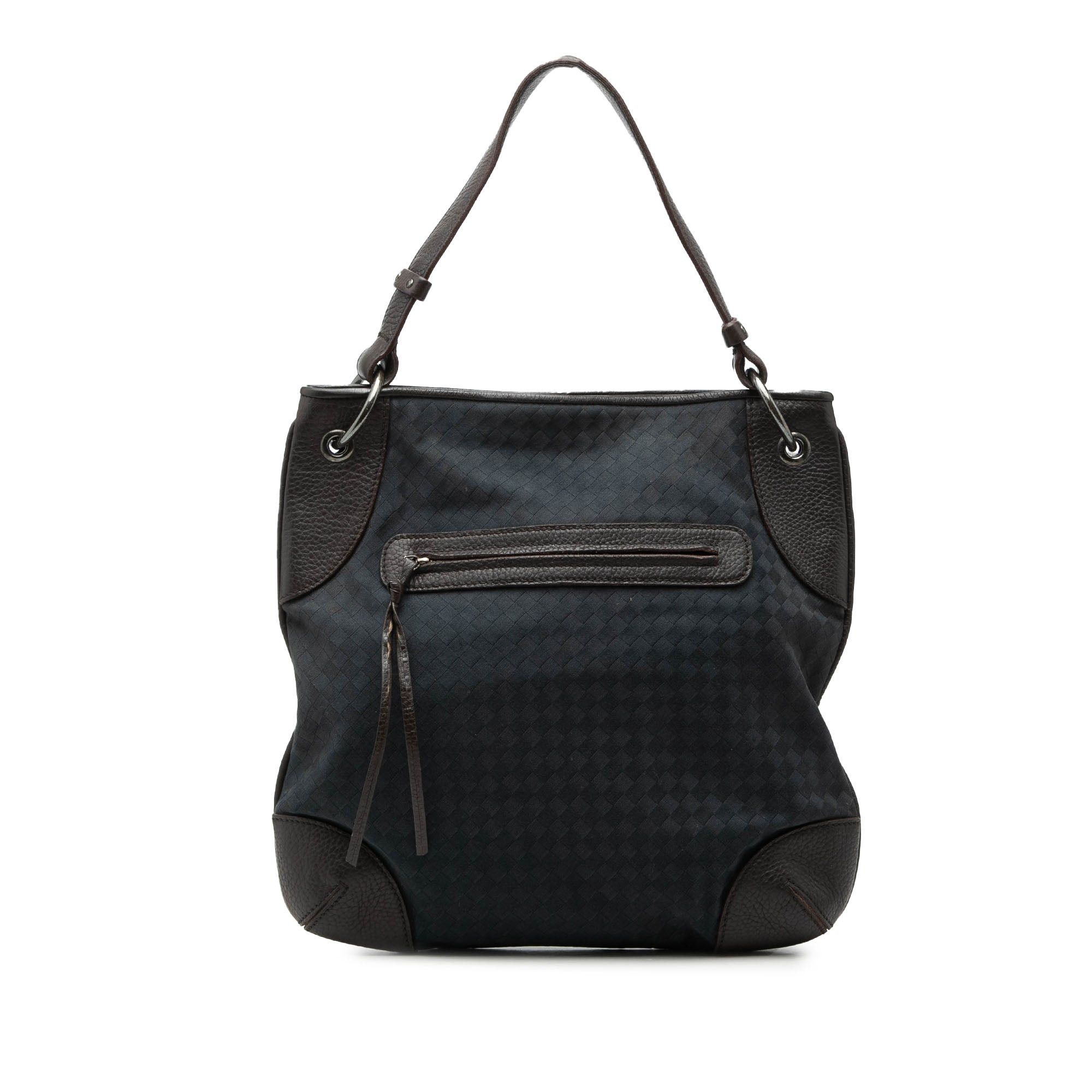 Bottega Veneta Intrecciato Canvas and Leather Hobo Size ONE SIZE - 1 Thumbnail