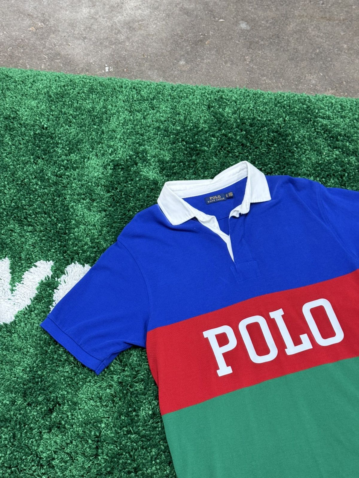 Polo Ralph Lauren Polo Ralph Lauren Color Block " POLO " Retro Classic Large Size US L / EU 52-54 / 3 - 3 Thumbnail