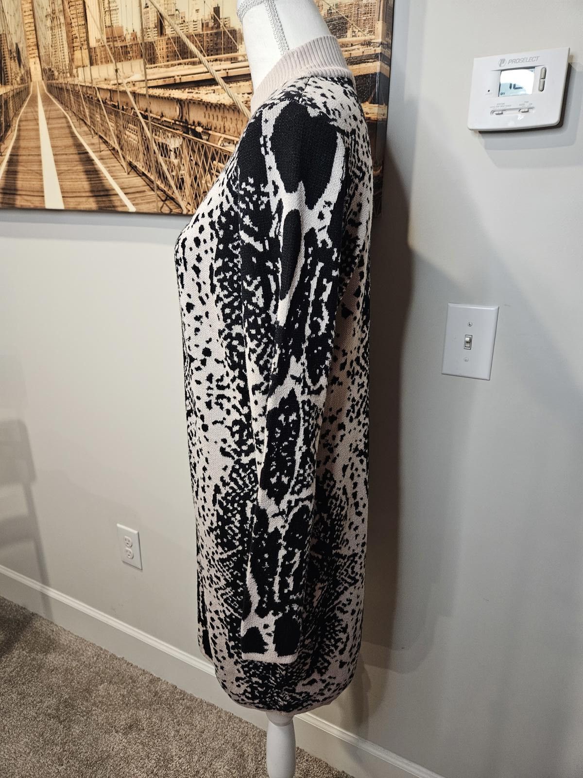 Designer Caren Sport Animal Print Sweater Dress #49 Size XL / US 12-14 / IT 48-50 - 2 Thumbnail