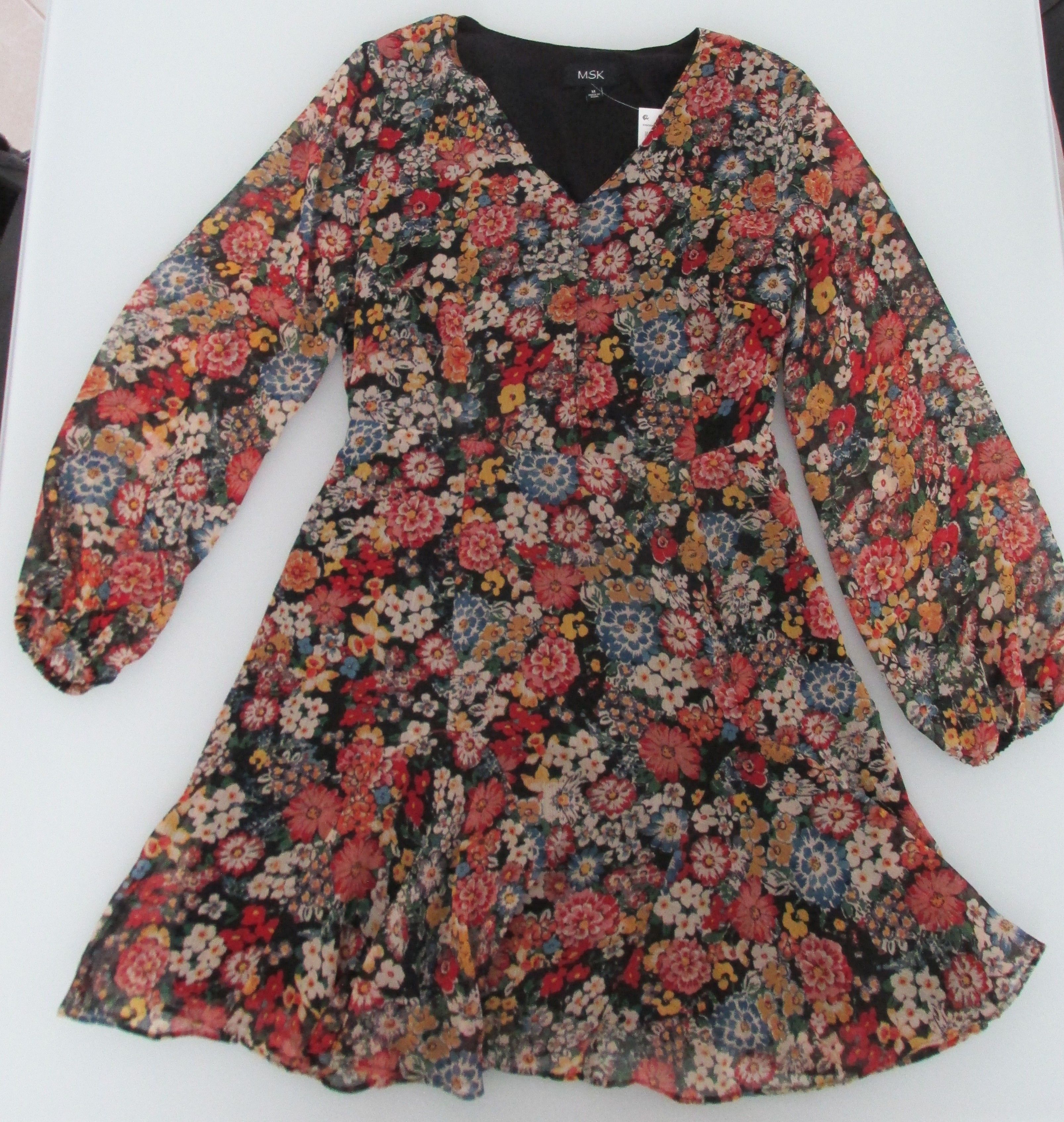Other MSK (NWT) A-Line Chiffon Dress Size Medium Size M / US 6-8 / IT 42-44 - 1 Thumbnail