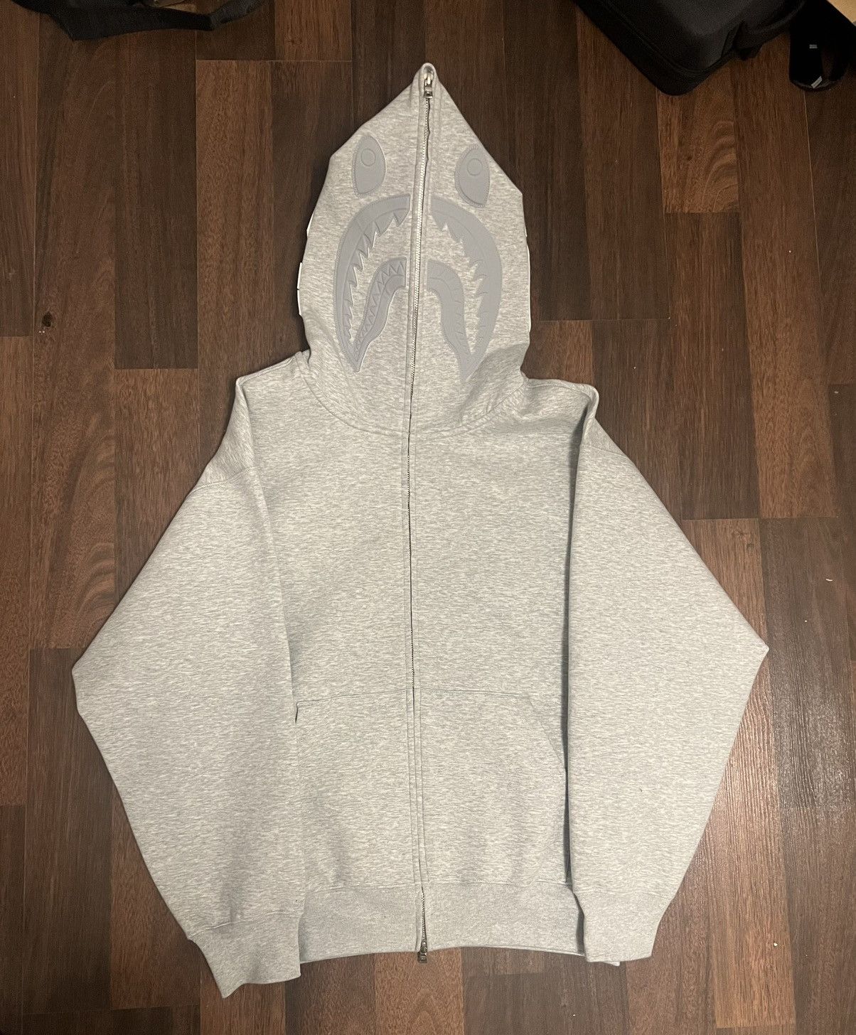 Bathing Ape Line Camo Relaxed Fit Shark Full Zip Hoodie