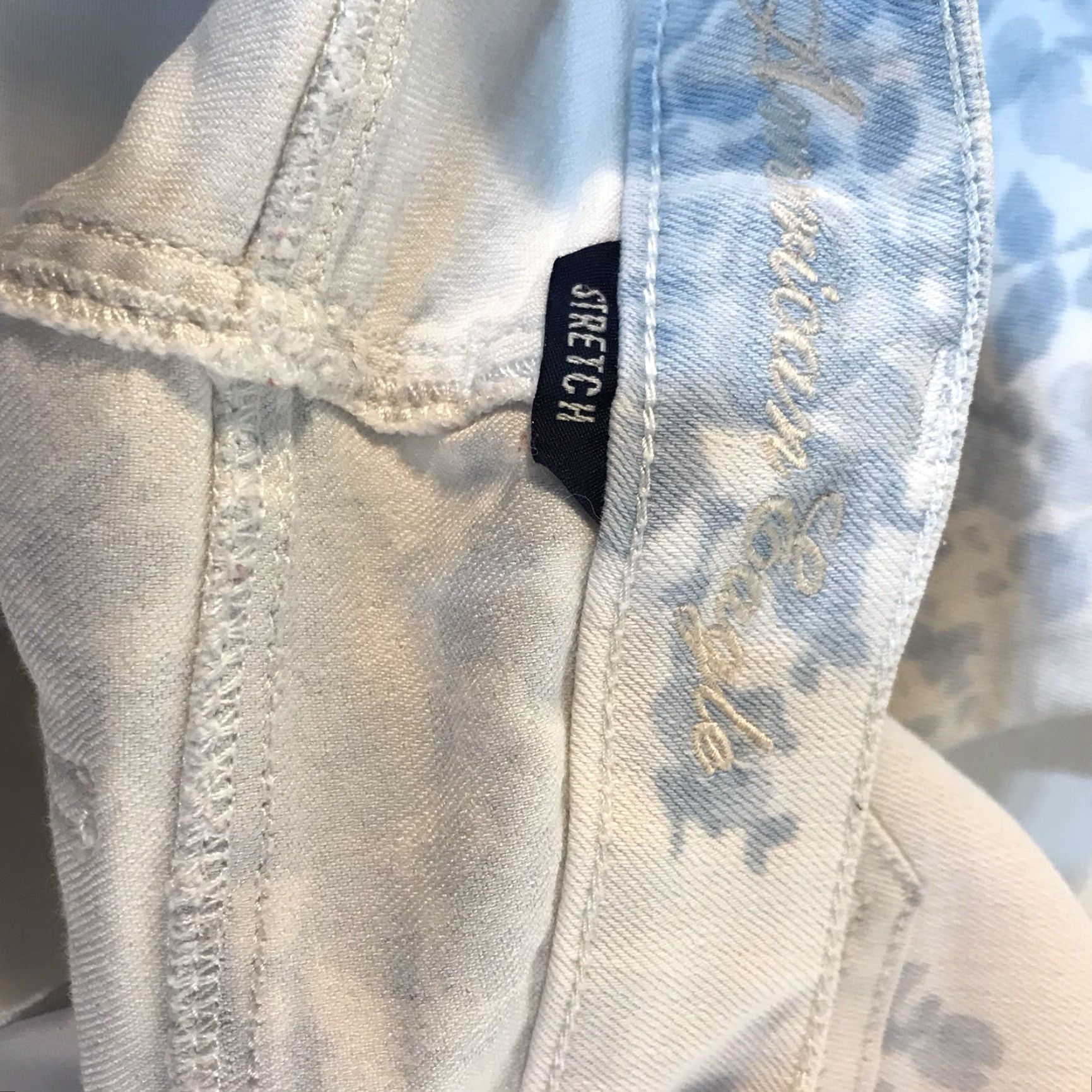 American Eagle Outfitters VINTAGE American Eagle Outfitters Jeggings Womens Size 4 Whitewash Floral Pattern Stretch Cotton Jeans Size 27" / US 4 / IT 40 - 3 Thumbnail