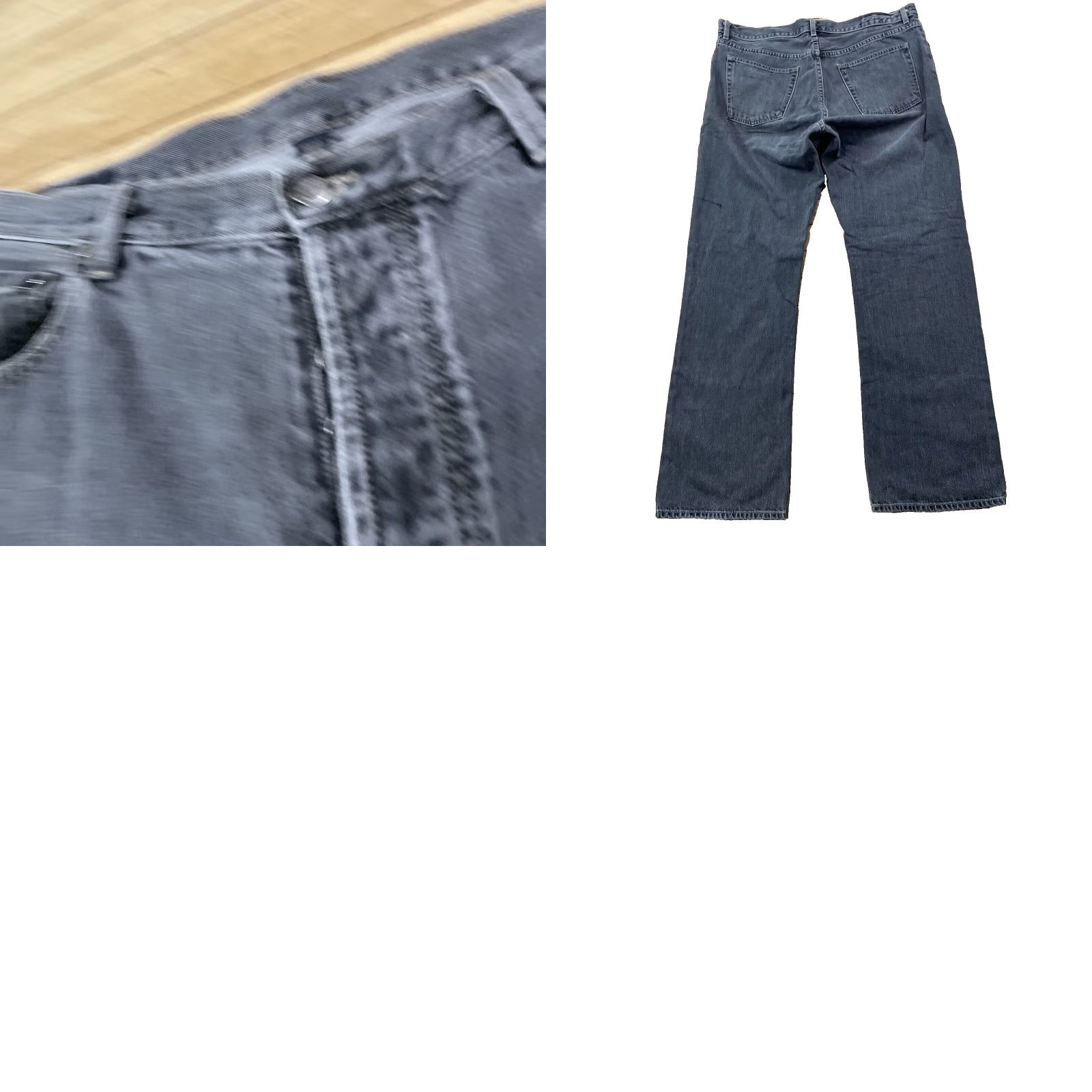Banana Republic VINTAGE Banana Republic Jeans Men 35x32 Gray Straight Denim 2004 Y2k Paint Distressed 5-Pocket Band: Banana Republic Straight Leg Mens Regular stands Size US 35 - 10 Thumbnail