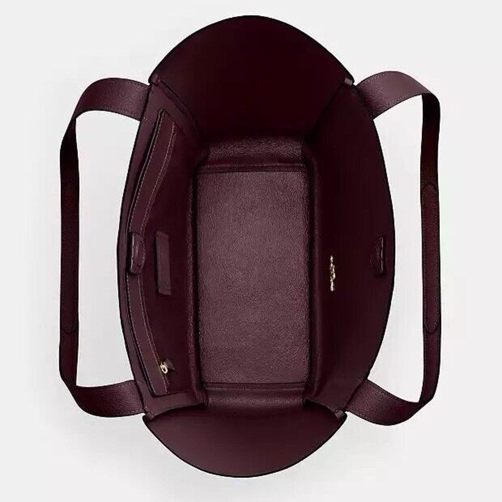 Coach NWT COACH Hadley Tote Bag CV996 Pebbled Leather/Gold/Merlot Size ONE SIZE - 8 Thumbnail