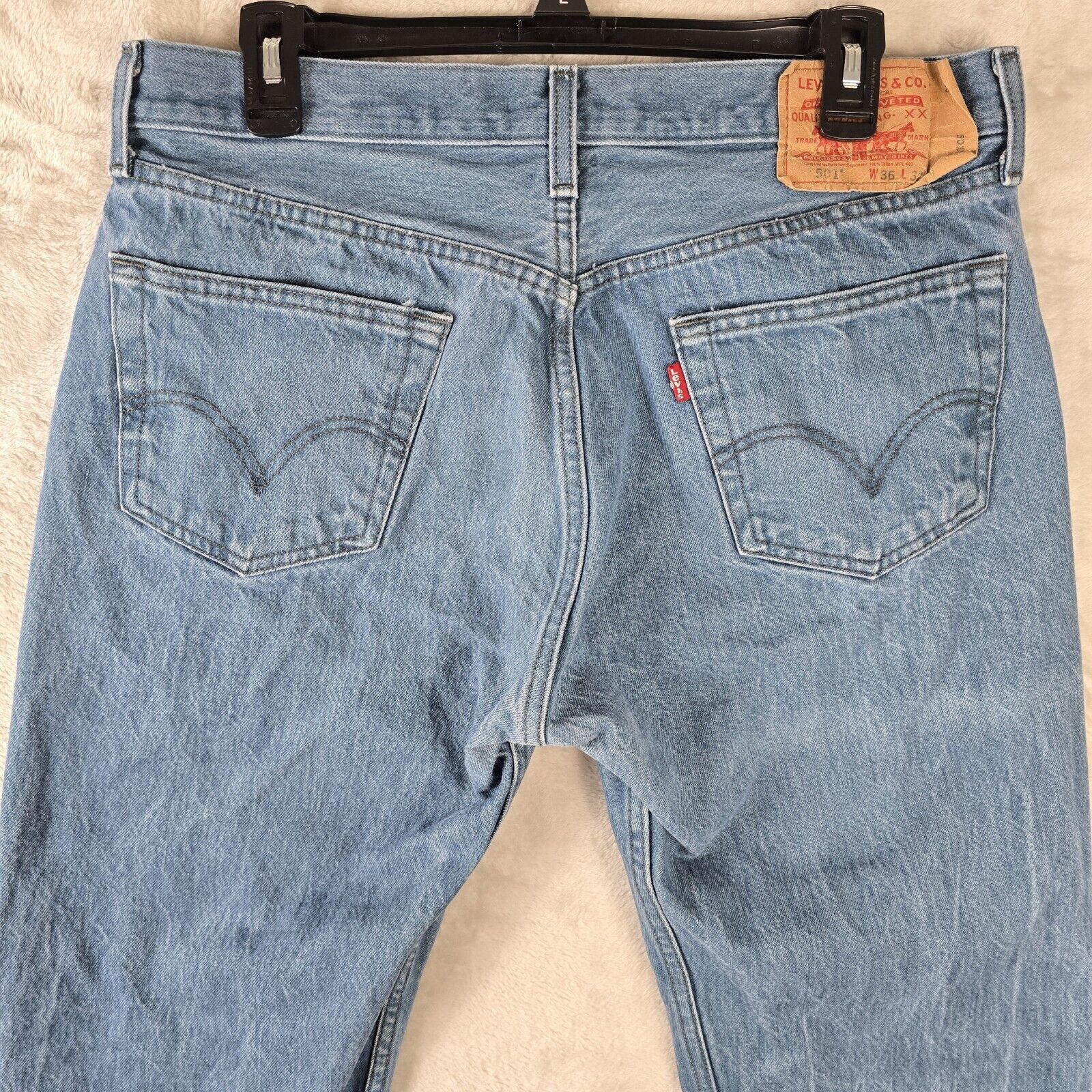 Levi's Levis 501 Denim Jeans Mens 36x32 Aqua Teal Blue (34x28) Size US 36 / EU 52 - 10 Thumbnail