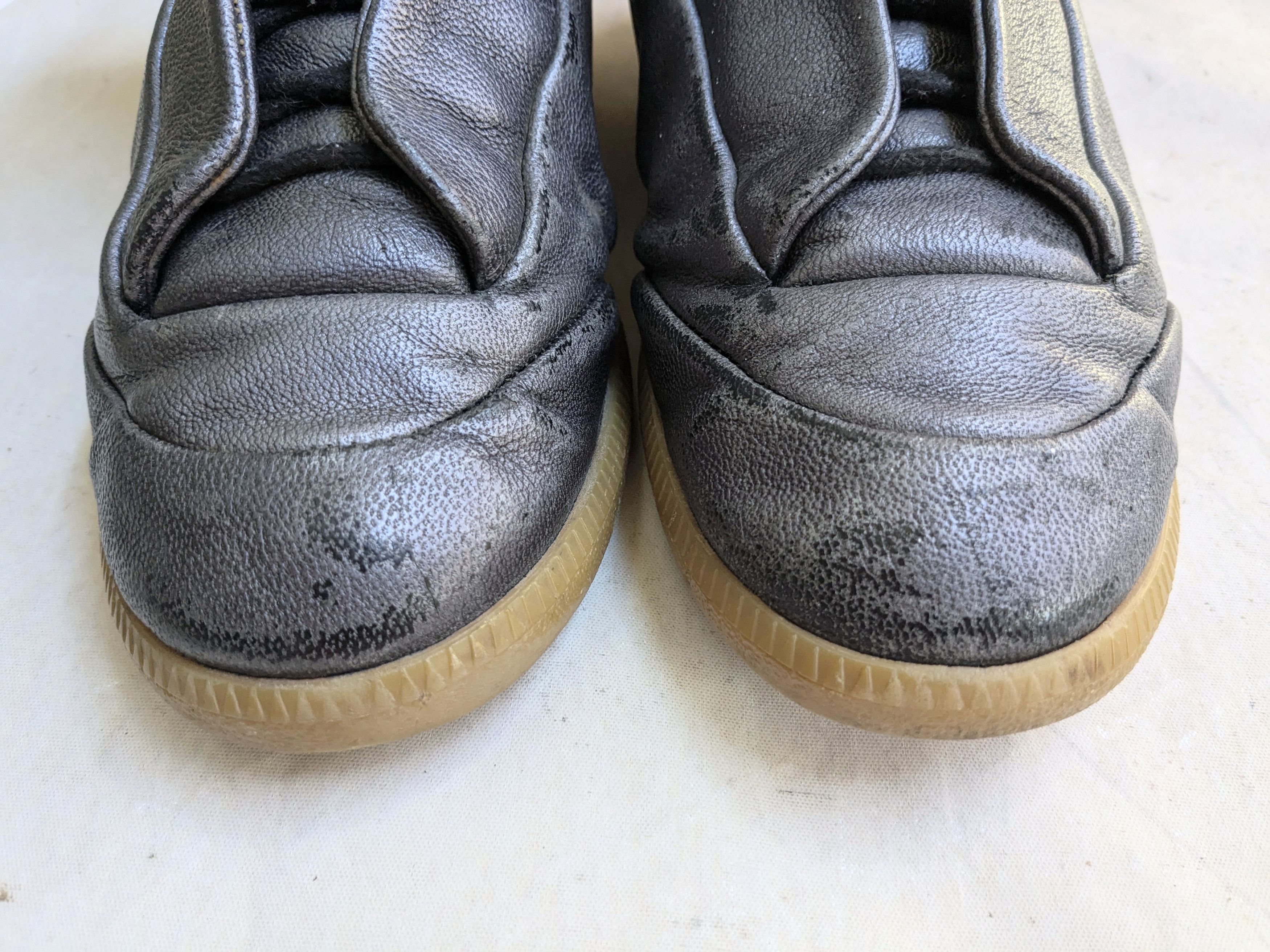 Maison Margiela Metalized Camel Leather Future High-Top Sneakers 9 42 Size US 9 / EU 42 - 2 Thumbnail