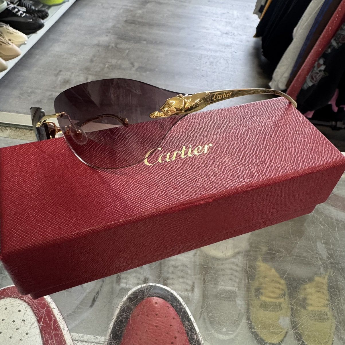 Cartier Cartier Panthère Panther Rimless Sunglasses Non-Prescription Size ONE SIZE - 2 Thumbnail