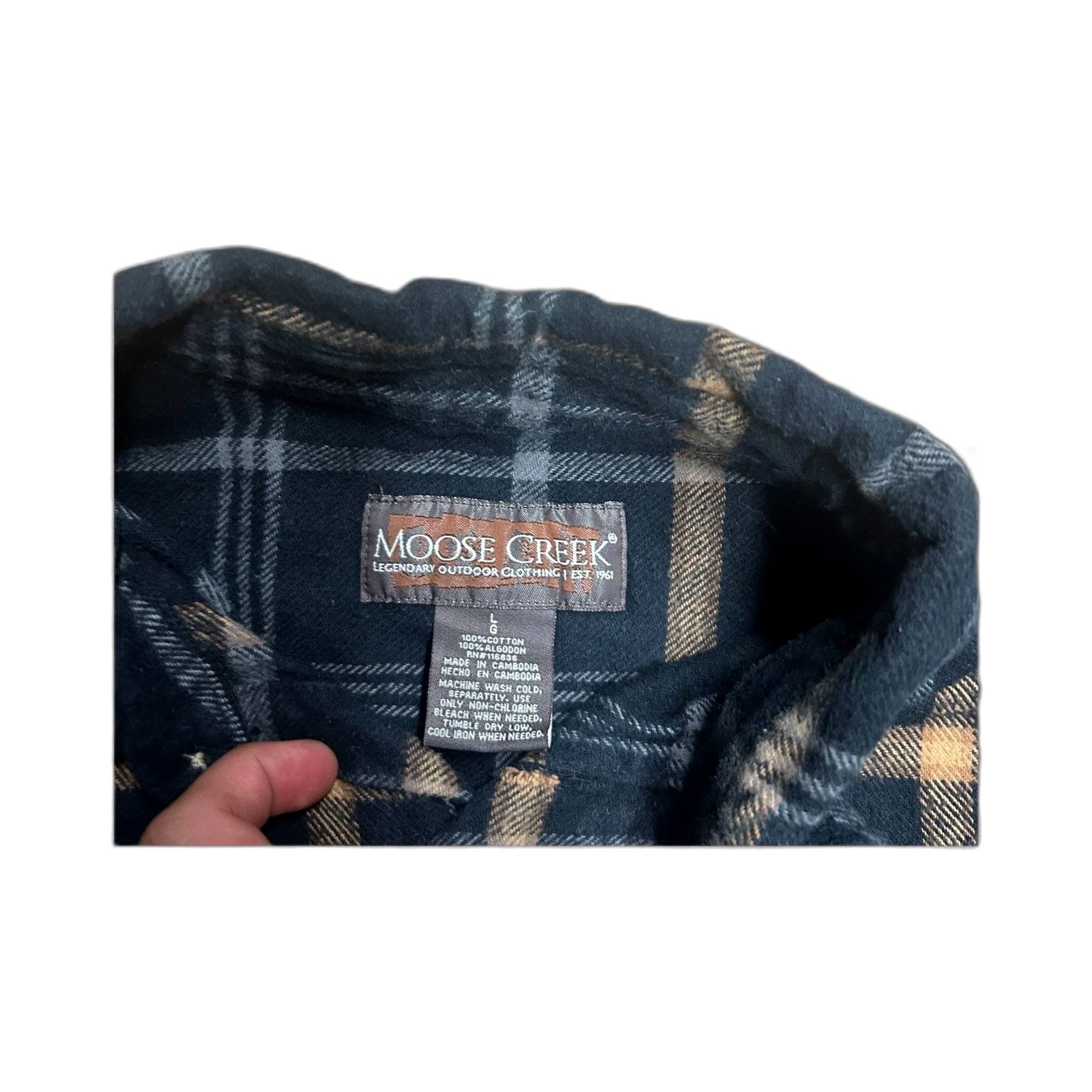 Moose Knuckles Moose Creek Heavyweight Flannel Shirt 100% Cotton Black Plai Size US L / EU 52-54 / 3 - 3 Thumbnail