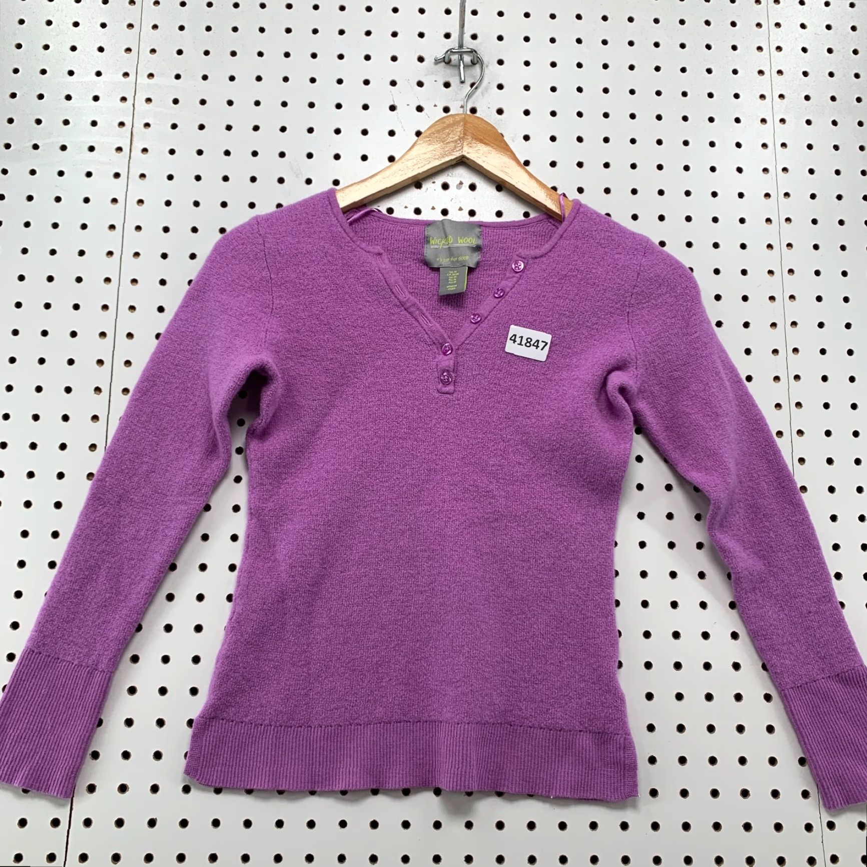 Vintage VINTAGE Wicked Wool Henley Shirt Womens Medium Pink Long Sleeve Casual Travel 90s Size M / US 6-8 / IT 42-44 - 6 Thumbnail
