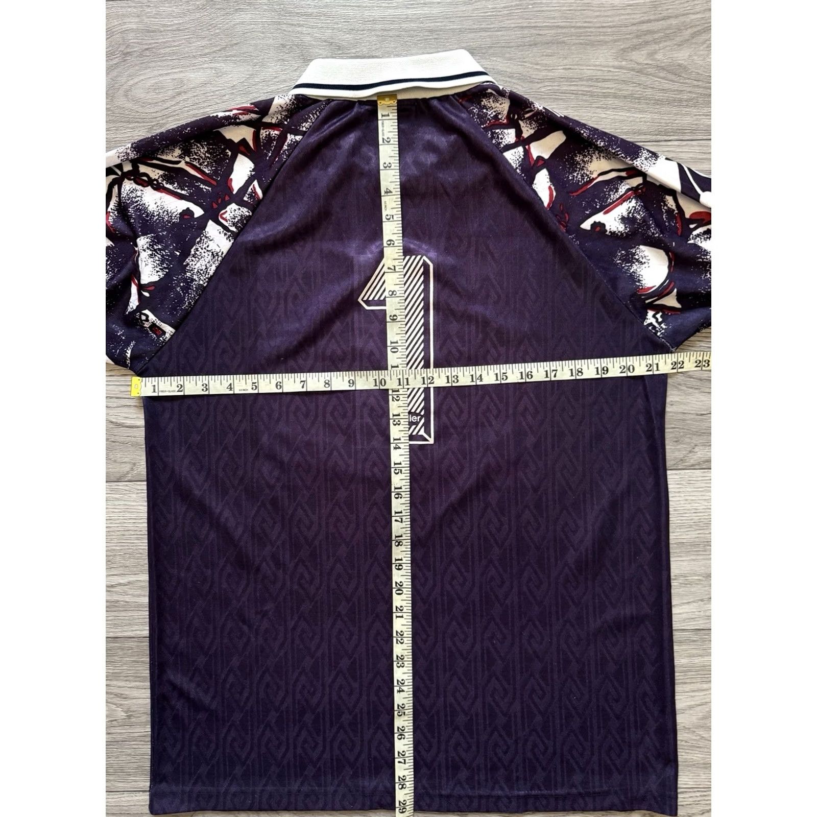 IWC Schaffhausen Saller Jersey Long Sleeve Size L Purple Sports Mens 1990s Satus Schaffhausen Gymnastics Club Size US L / EU 52-54 / 3 - 3 Thumbnail