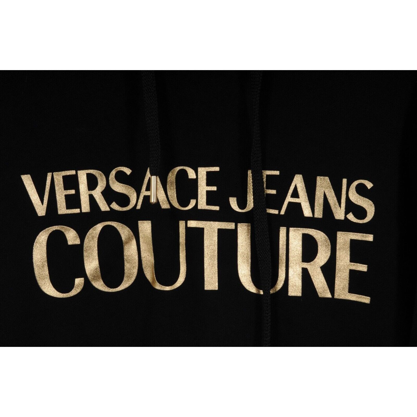 Versace Jeans Couture Logo Hoodie Black Gold - 02446 Size US M / EU 48-50 / 2 - 2 Thumbnail
